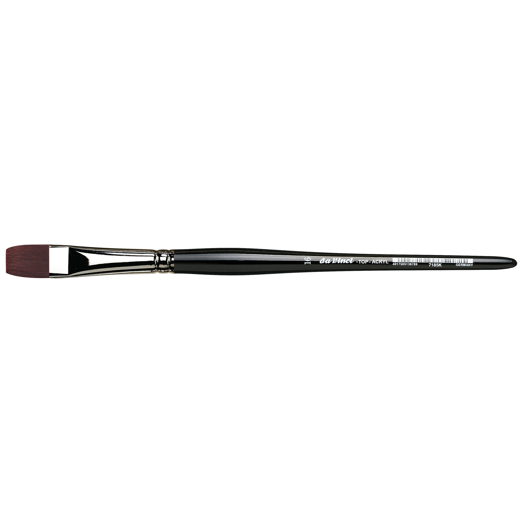 TOP-ACRYL Bright Red-Brown Brush, Synthetic, Acrylic & Oil, Flat, Series 7185K, Size 16