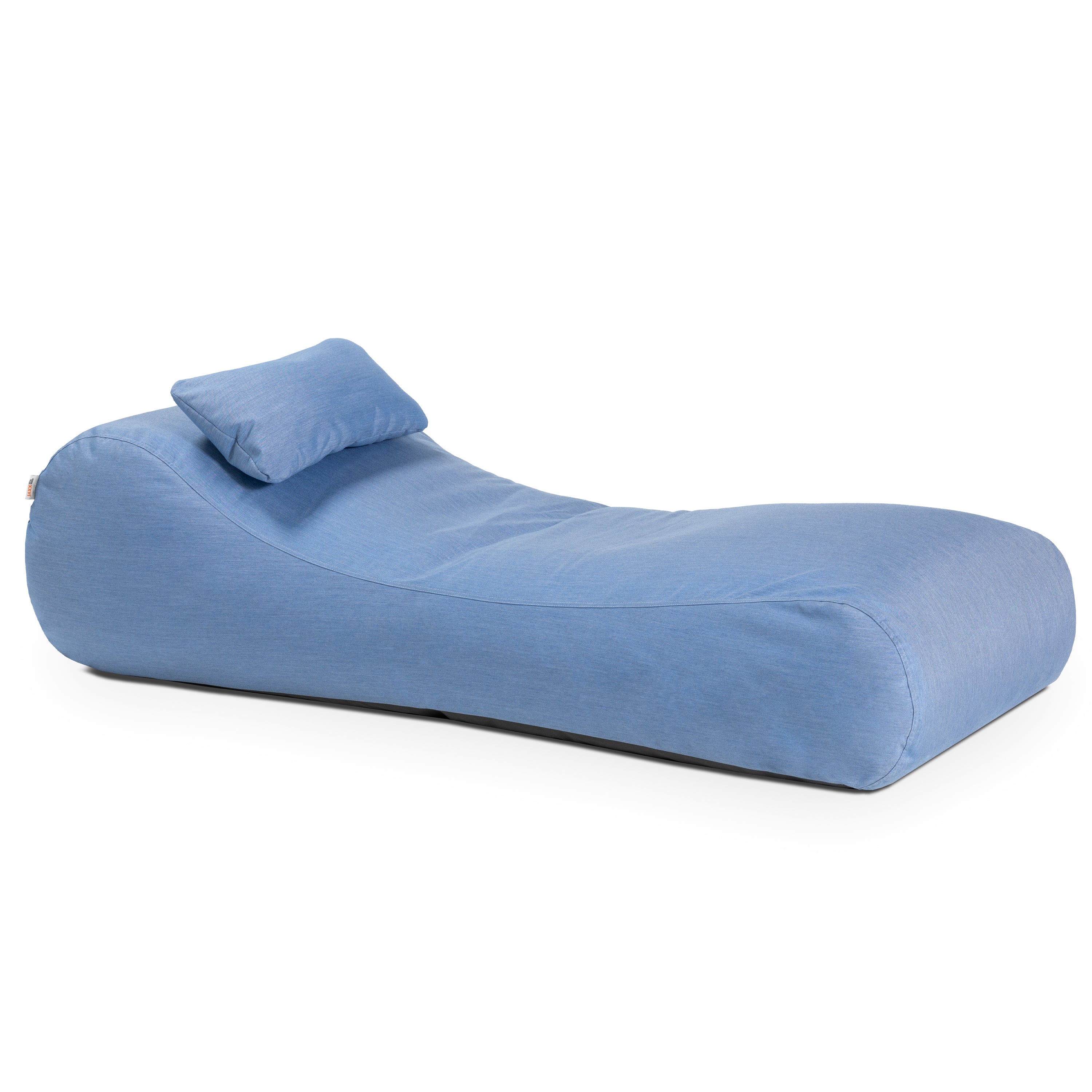 Arlo Outdoor Bean Bag Sun Lounger - Pool and Patio Chaise Recliner, Ocean Blue