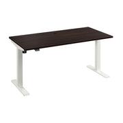 Bush Business Furniture Move 40 Series 60W x 30D Electric Height Adjustable Standing Desk in Black Walnut with White Base - 59.45" Width x 29.37" Depth x 28.17" Height