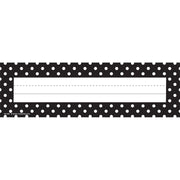 Black Polka Dots Flat Name Plates