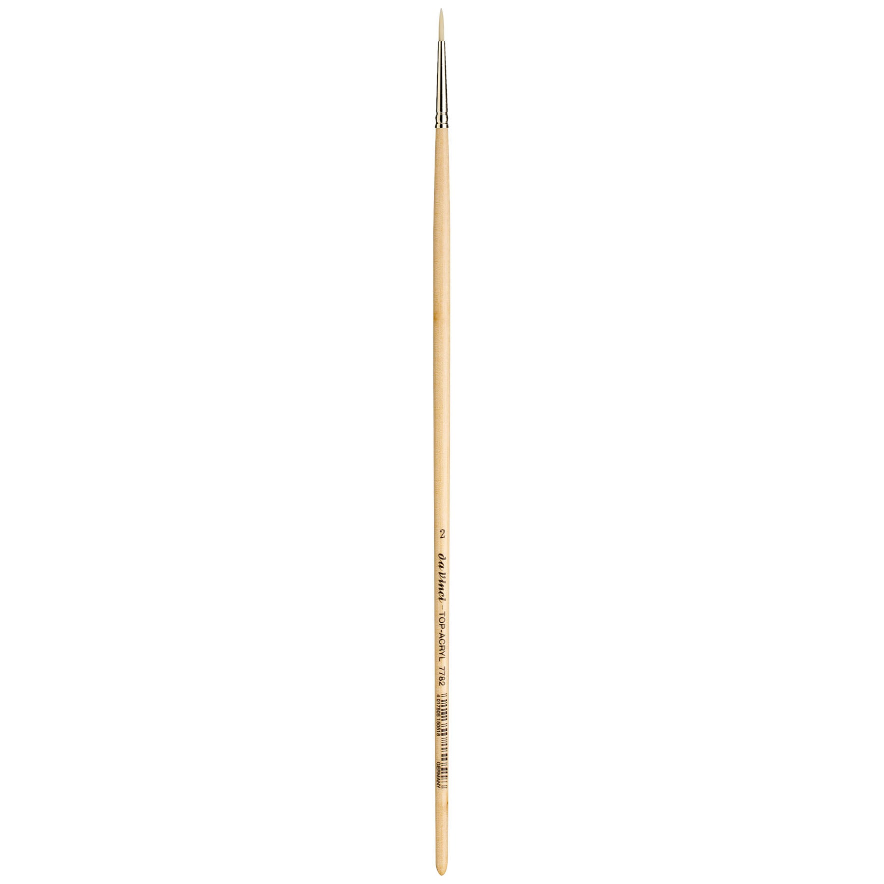 TOP-ACRYL White Brush, Synthetic, Acrylic & Oil, Round, Series 7782, Size 2