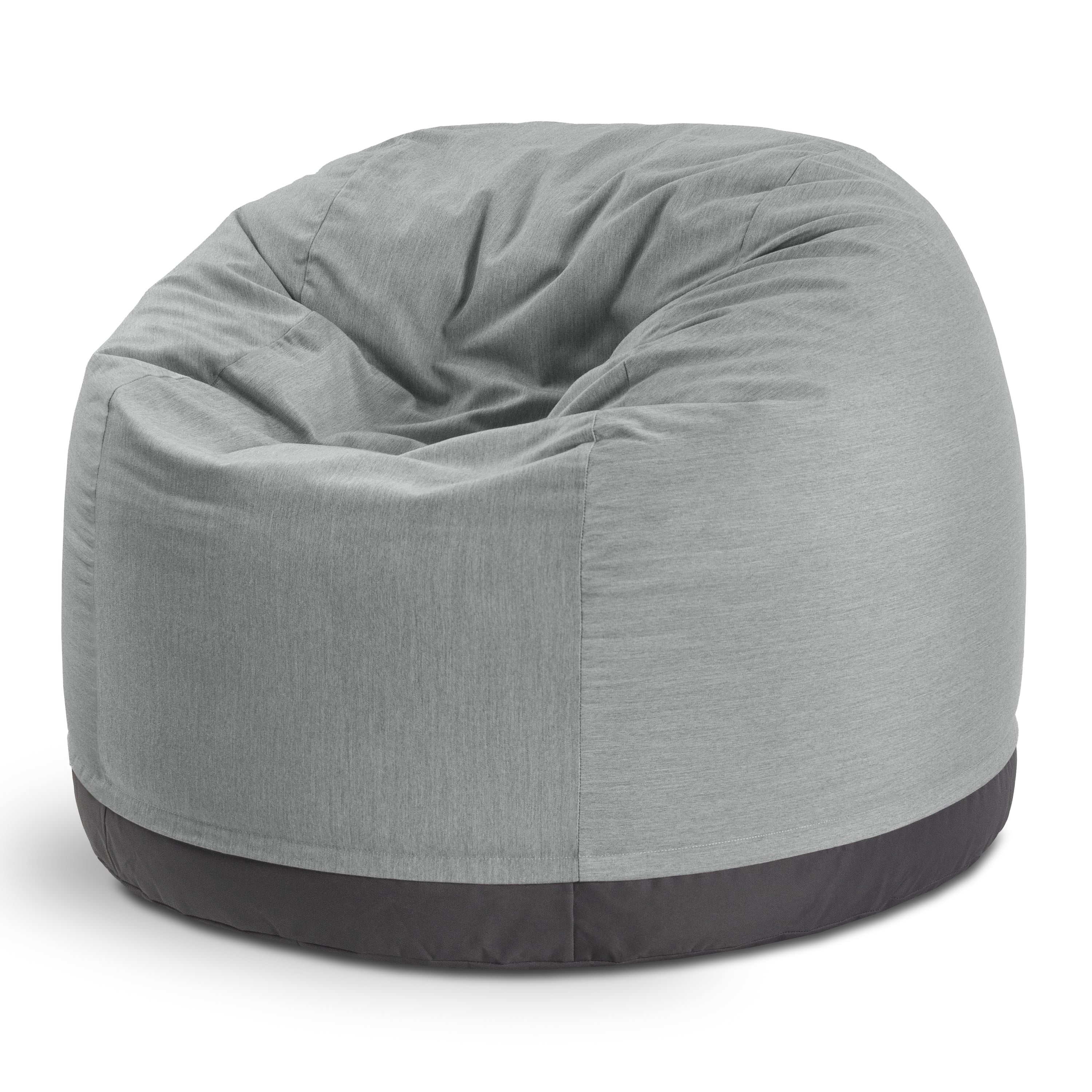 Jaxx Palmetto Large Round Outdoor Bean Bag Club Chair - Sunbrella Granite