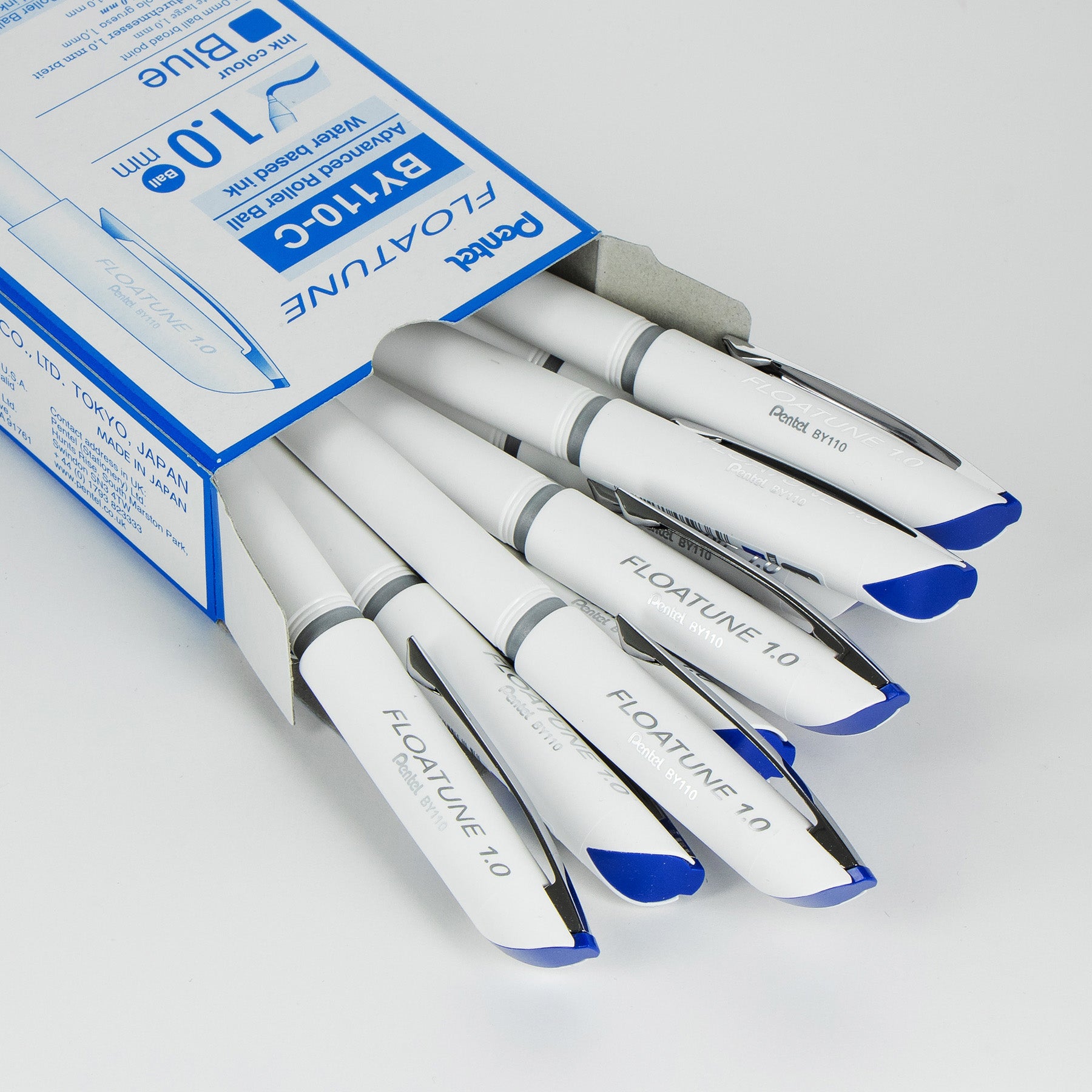 FLOATUNE Rollerball, 1.0mm, Bold Line, Blue Ink, 1 Dozen
