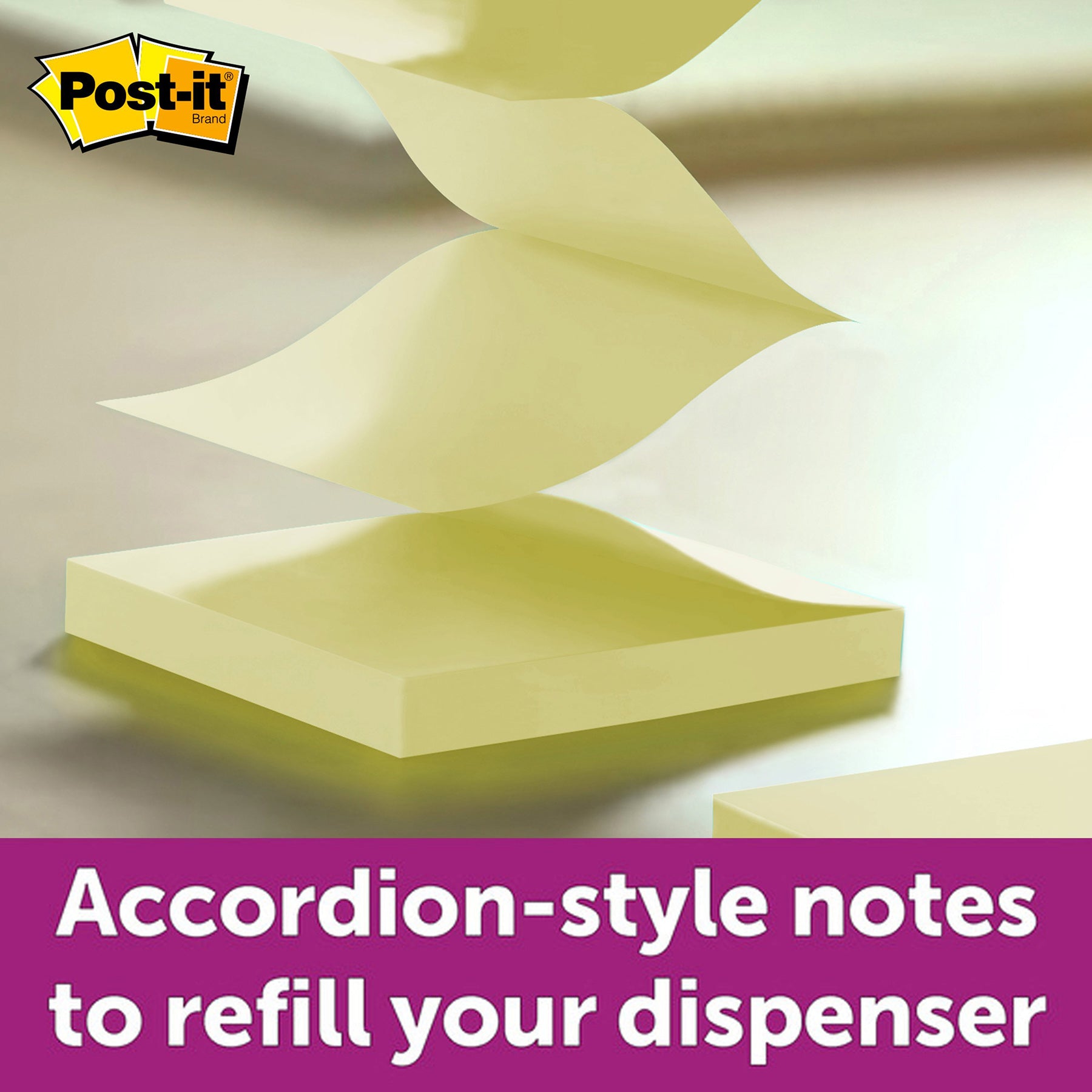 Dispenser Pop-up Notes Value Pack, 3 in x 3 in, Canary Yellow, 14 Pads plus 4 Pads in Assorted Color