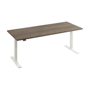 Bush Business Furniture Move 60 Series 72W x 30D Electric Height Adjustable Standing Desk in Modern Hickory with White Base - 71.02" Width x 29.37" Depth x 27.44" Height