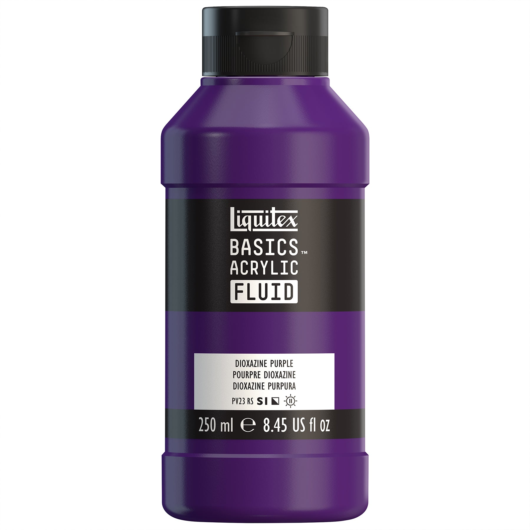 LQ BASICS Acrylic Fluid 250ml Bottle -  Dioxazine Purple