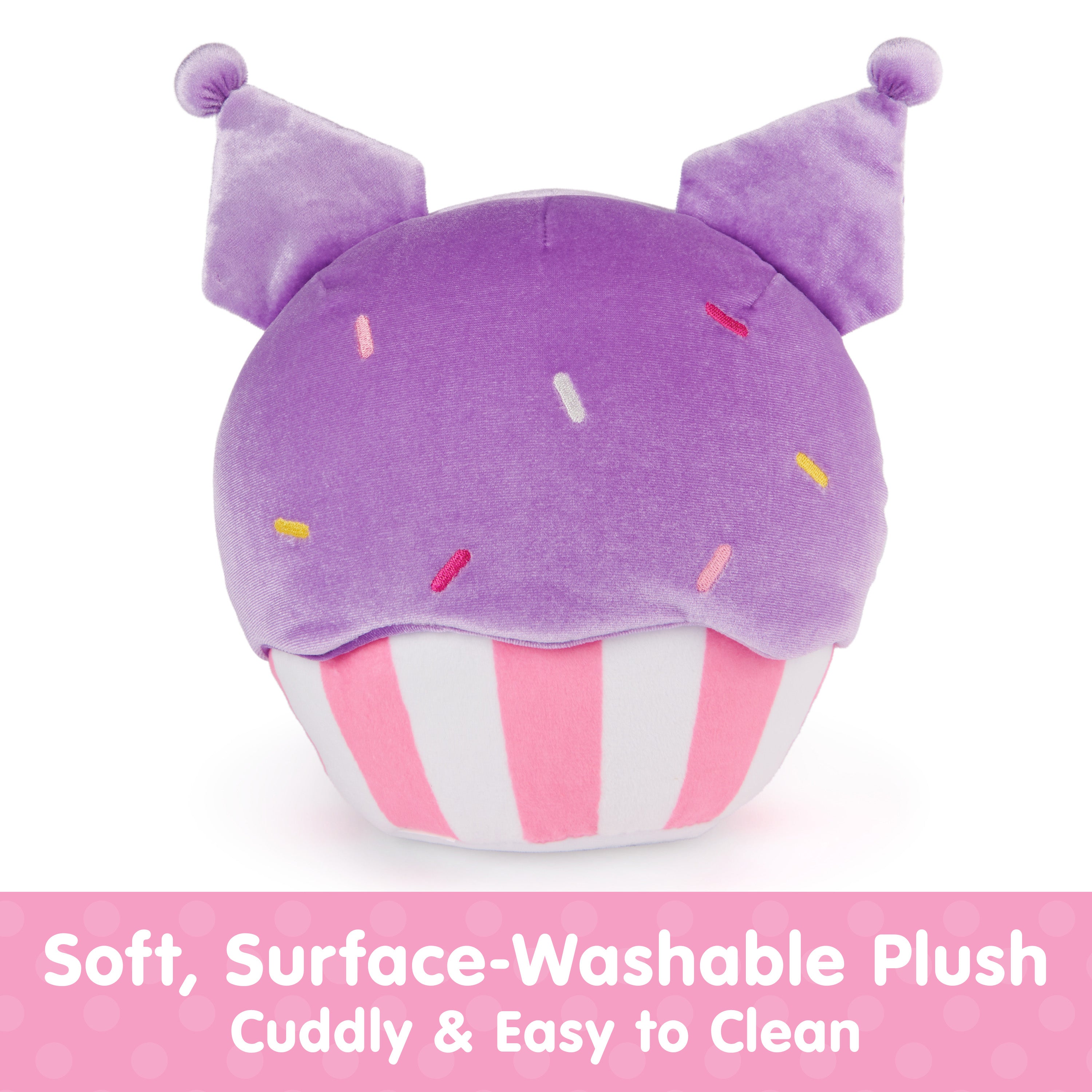 GUND Sanrio Hello Kitty and Friends Kuromi Cupcake Plush, Stuffed Animal for Ages 1 and Up, Purple/White, 8”