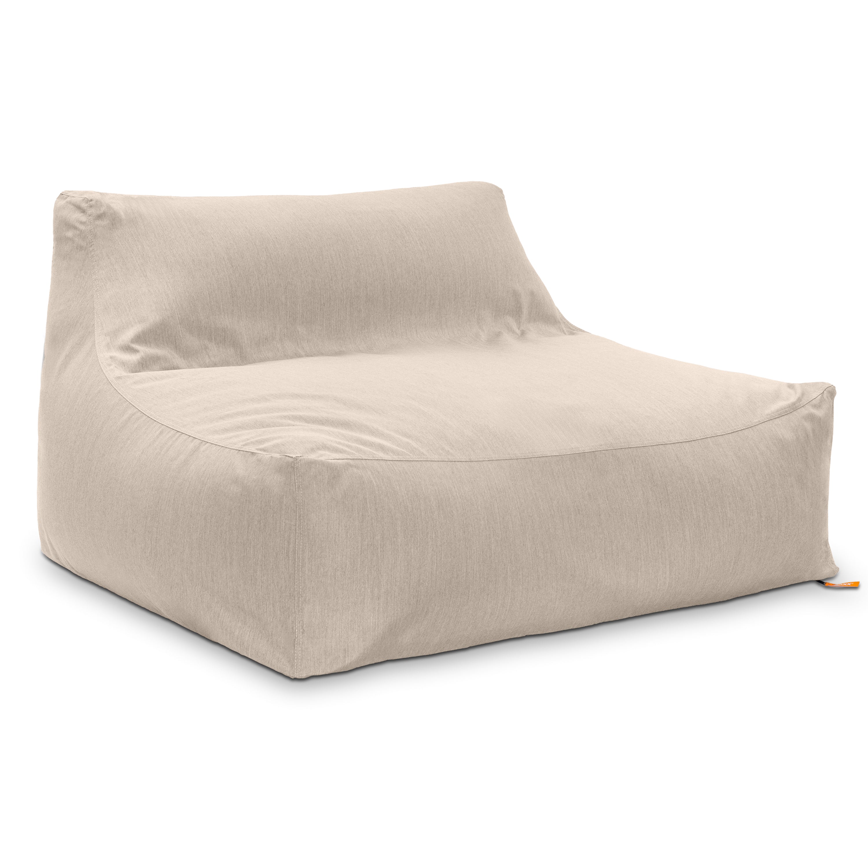 Jaxx Lavista Outdoor Bean Bag Loveseat/Modern Patio Sofa, Sunbrella, Flax