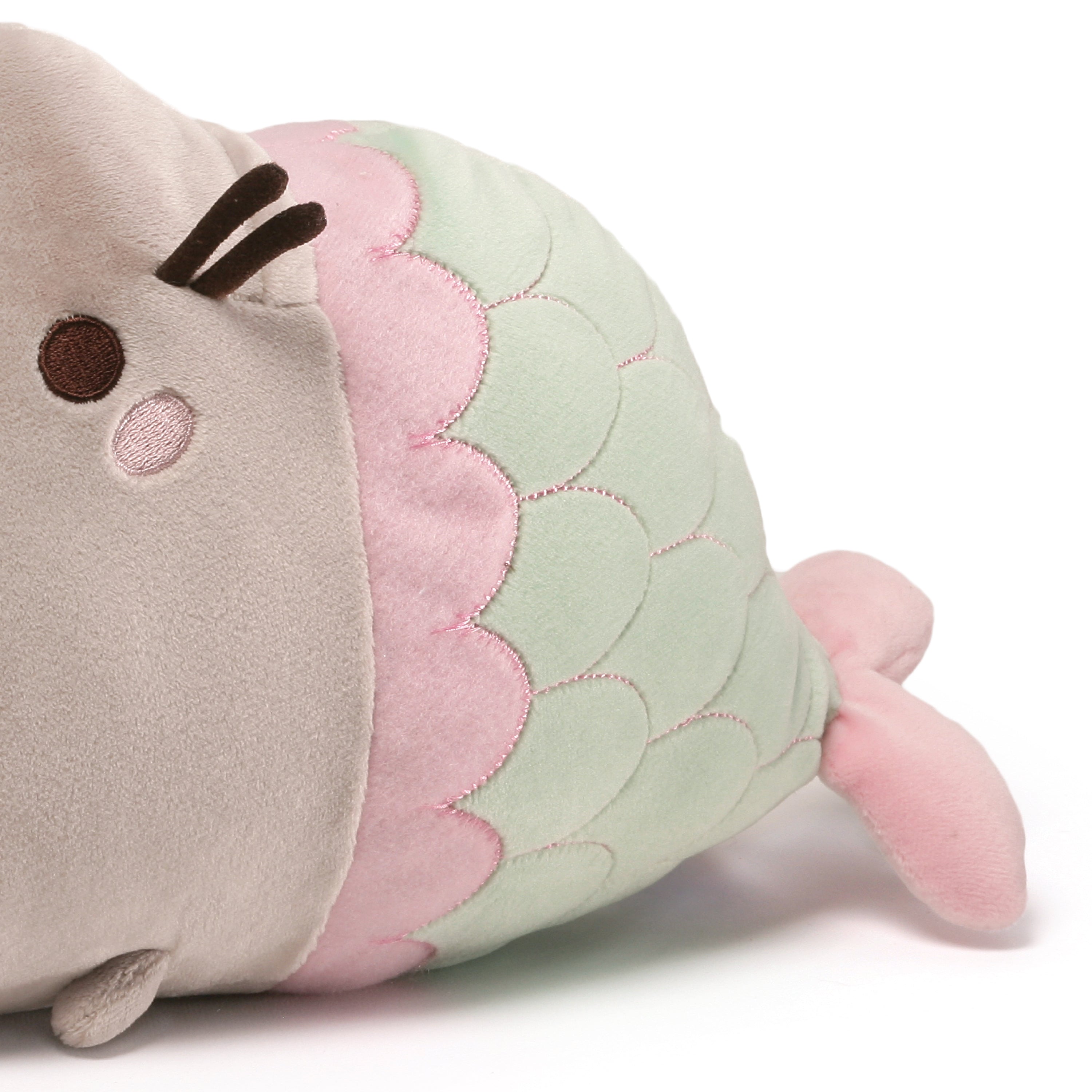 GUND Pusheen Mermaid Plush, Stuffed Animal for Ages 8 and Up, Green/Pink, 12”