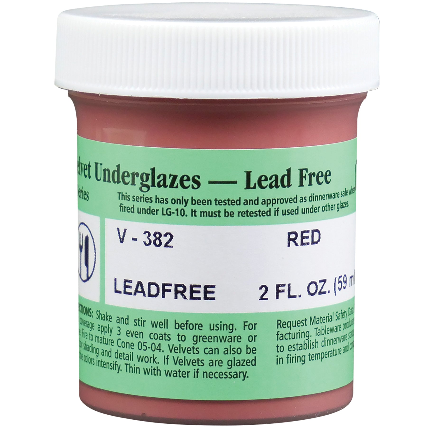 Amaco® Velvet Underglaze, 2oz., Red