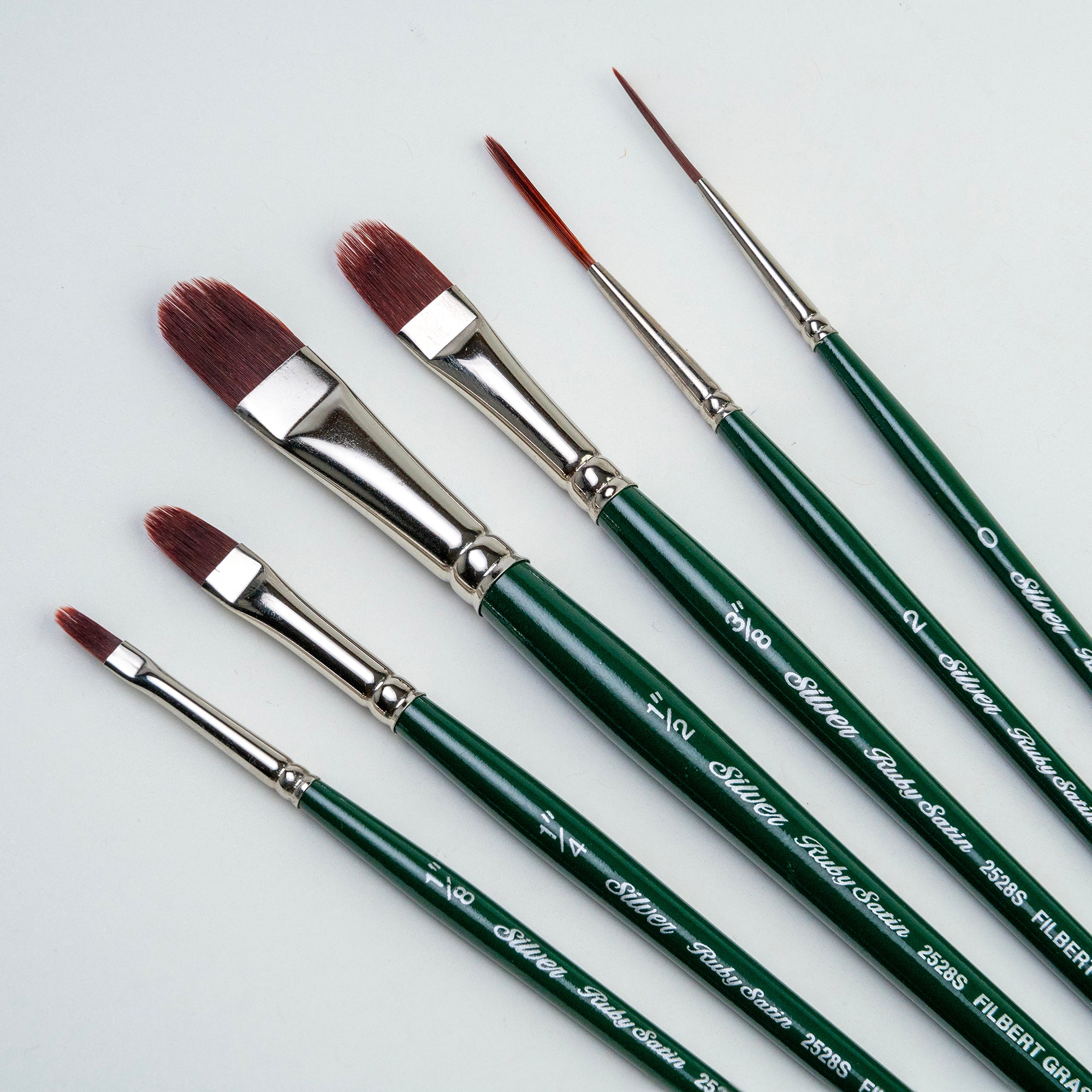 Ruby Satin Grass Combs, 6 Brushes