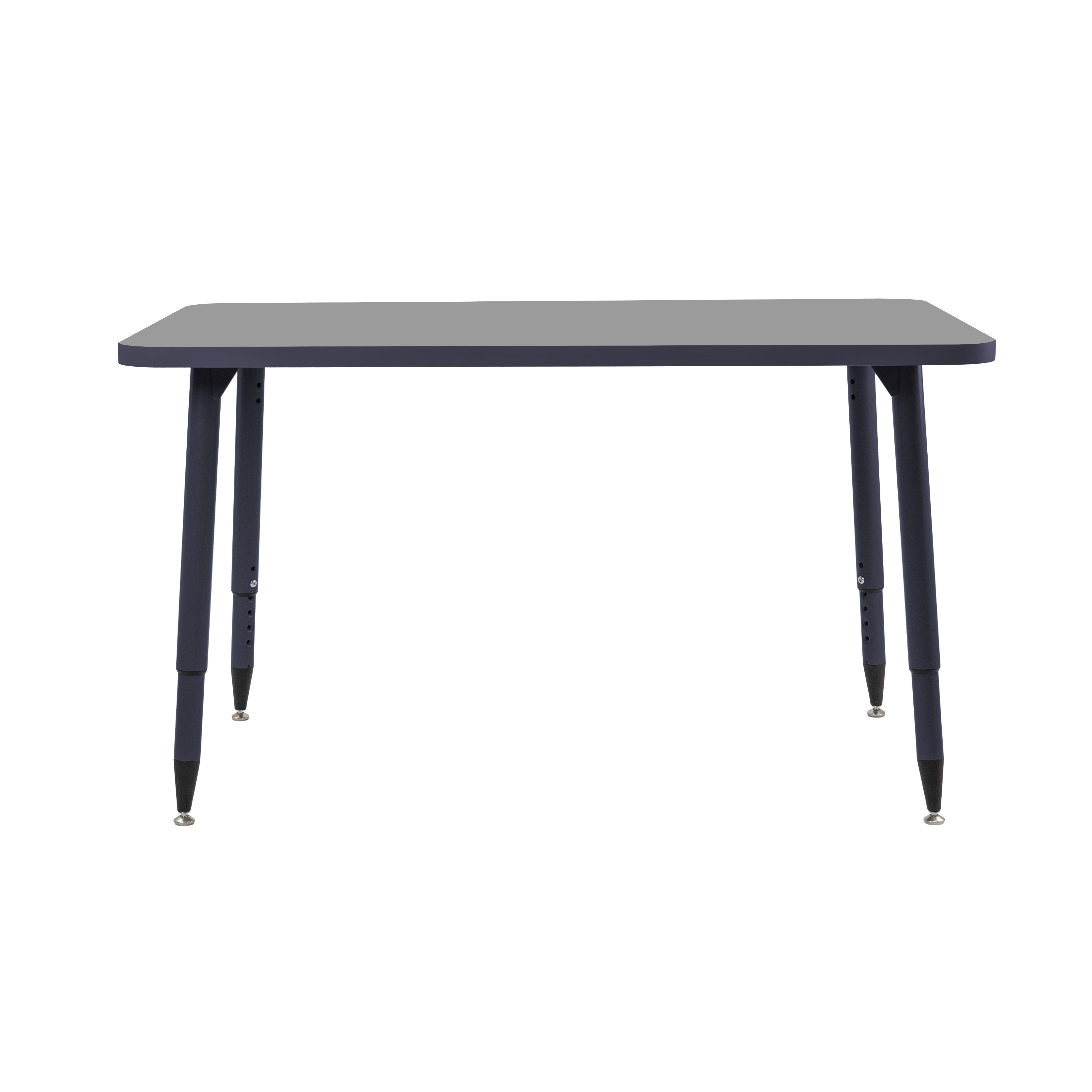 Adapte 30" x 48" Rectangle Thermofused Activity Table with Adjustable Tapered Legs - North Sea/Navy