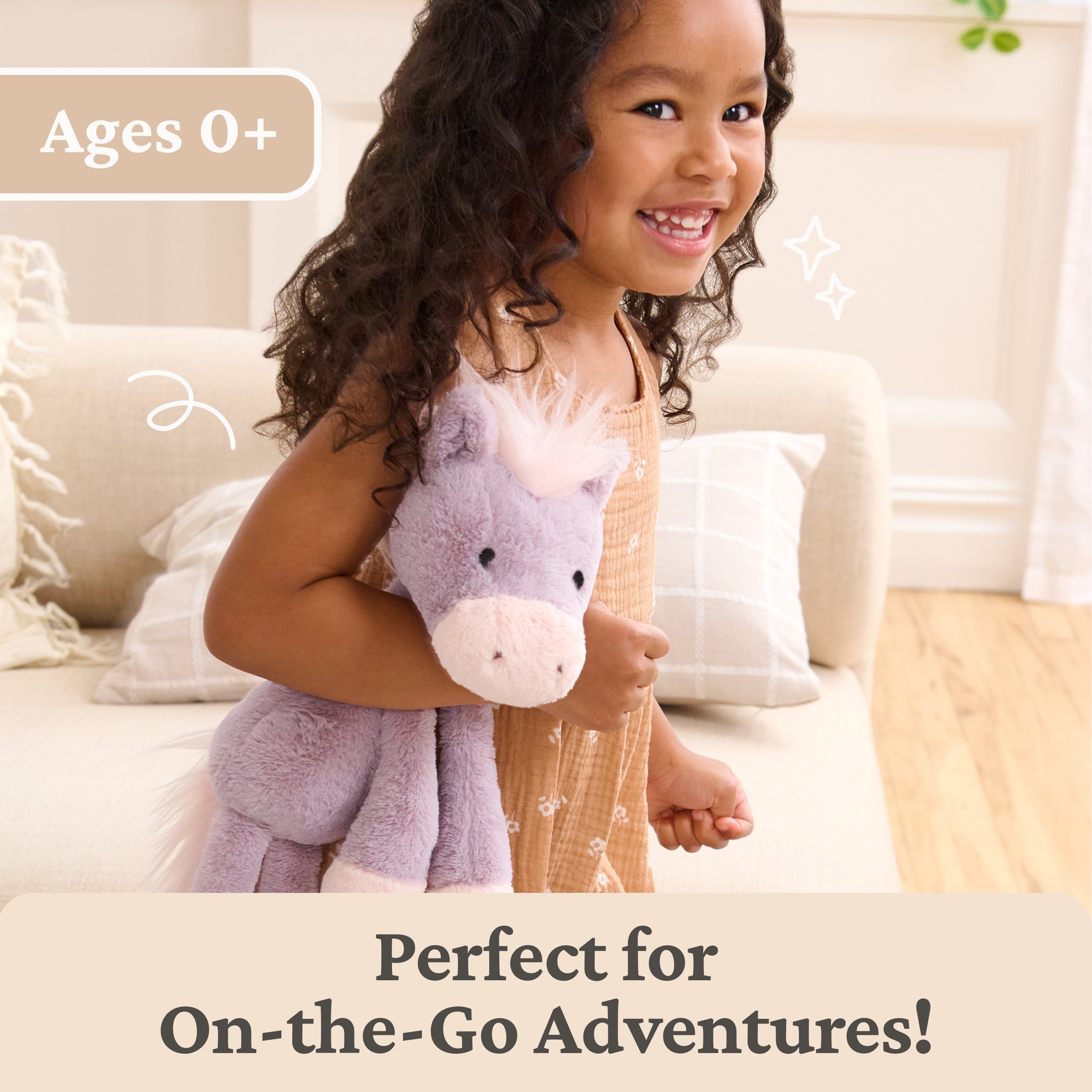 GUND Take-Along Friends Plush, Penni Pony Stuffed Animal,  Toy Horse for Ages 1 and Up, Lilac, 15"