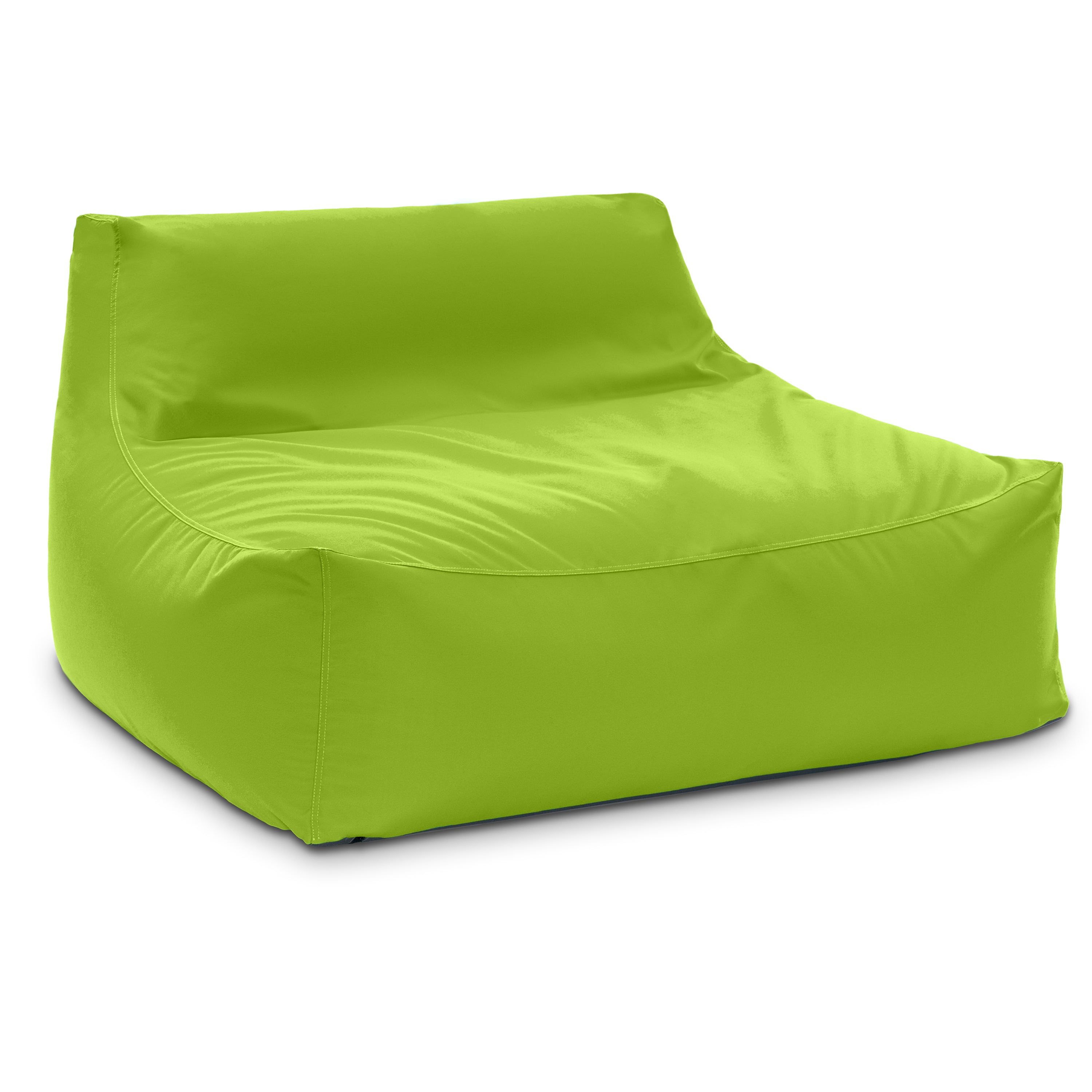 Jaxx Lavista Outdoor Bean Bag Loveseat / Modern Patio Sofa, Lime