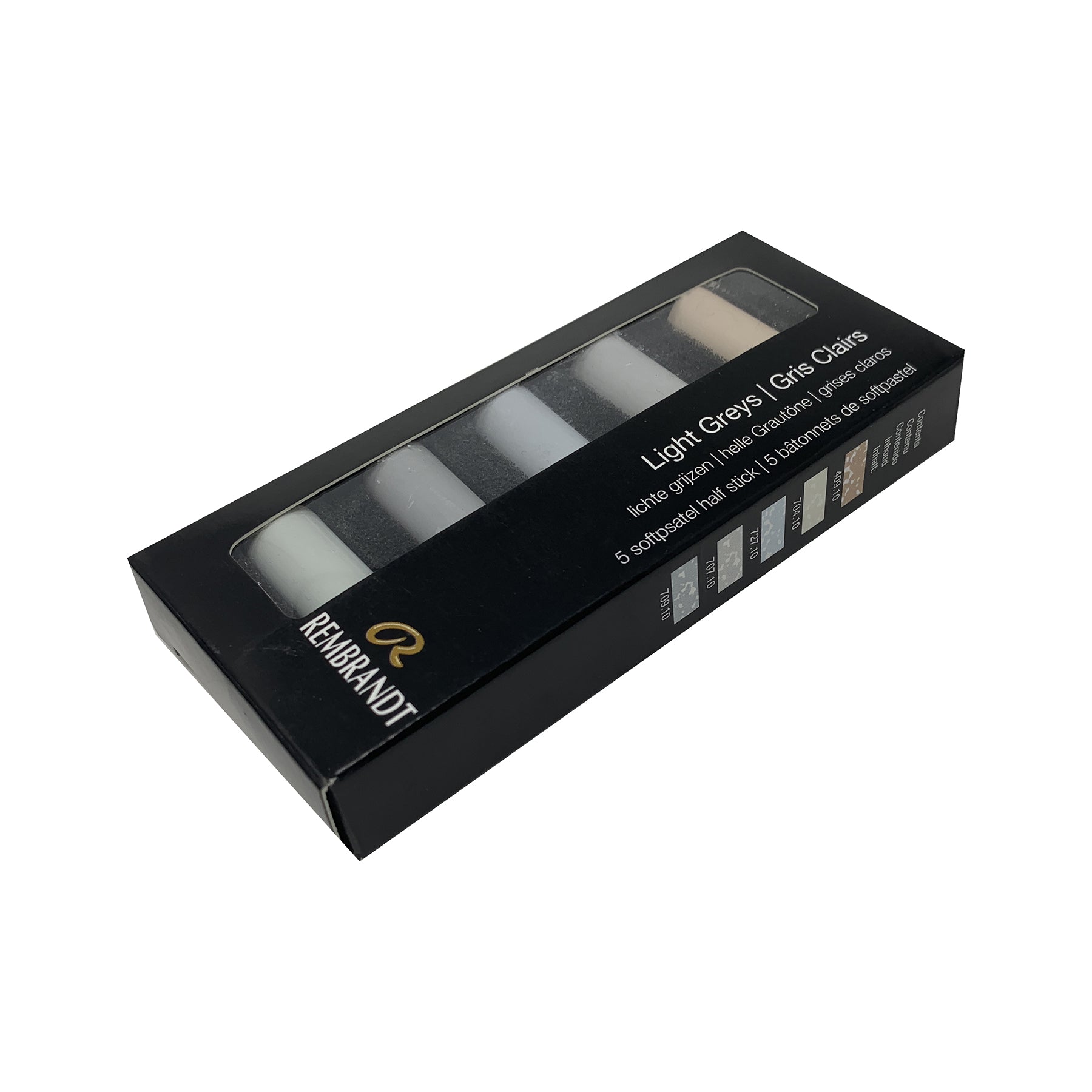 Soft Pastels Micro Sets, 5 Half Sticks, Light Greys