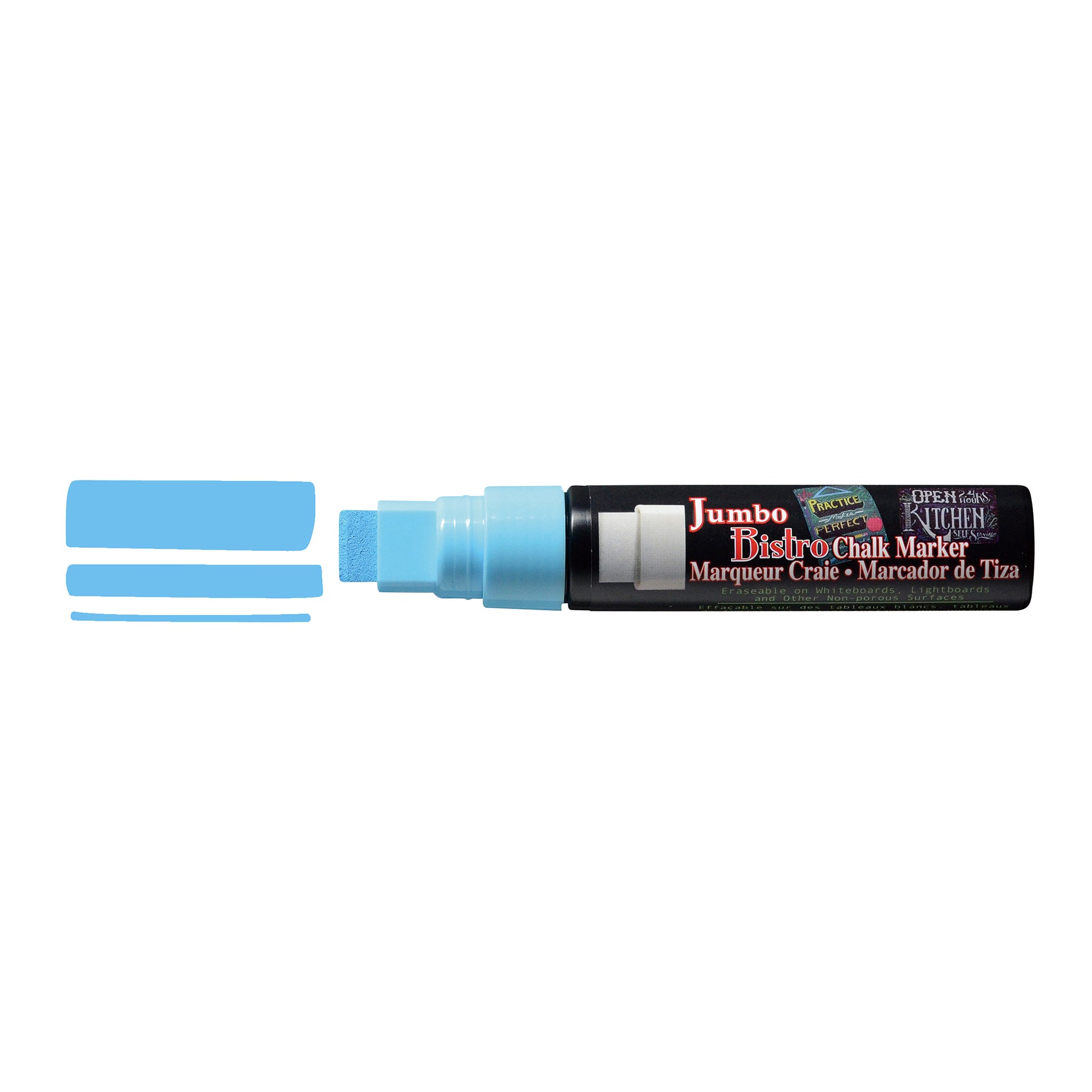 Jumbo Bistro Chalk Marker, 481F-S, Fluorescent Blue