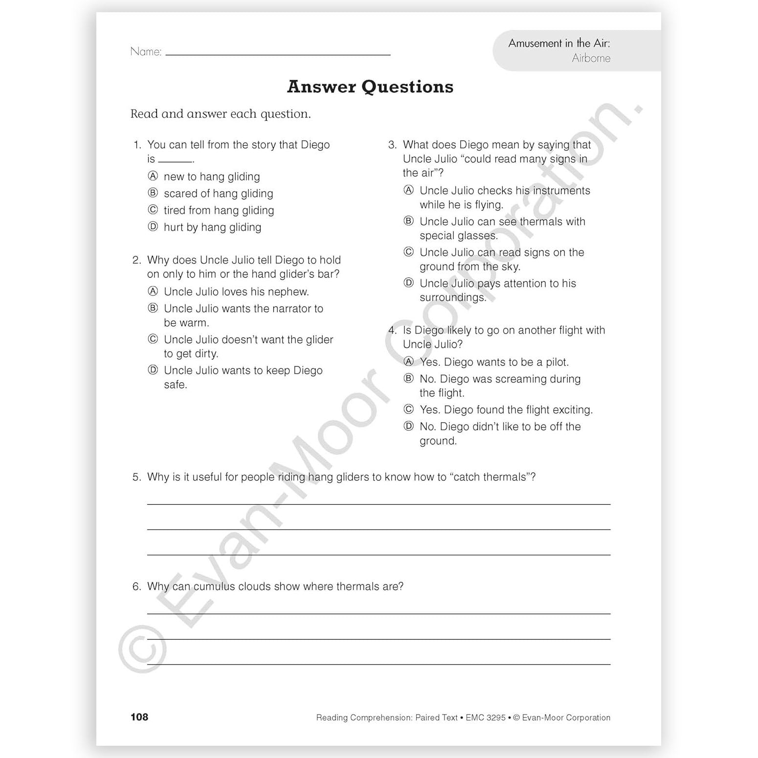 Reading Comprehension: Paired Text, Grade 5