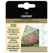 Canson Self Adhesive Photo Corners, Transparent, 250 Pack Dispenser, 1 Count