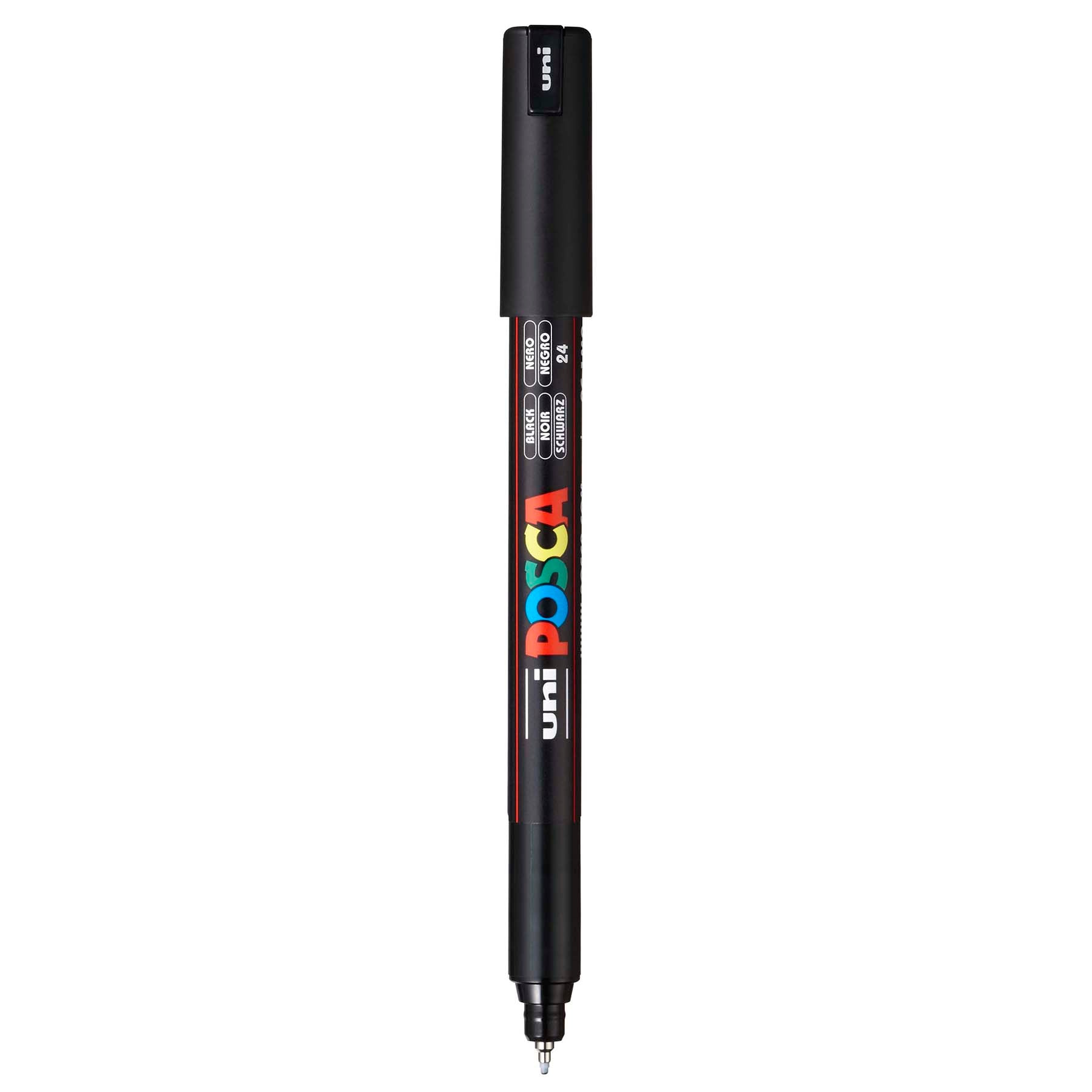 uni® POSCA PC-1MR Water-Based Paint Markers, Extra Fine Tip (0.7mm), Black