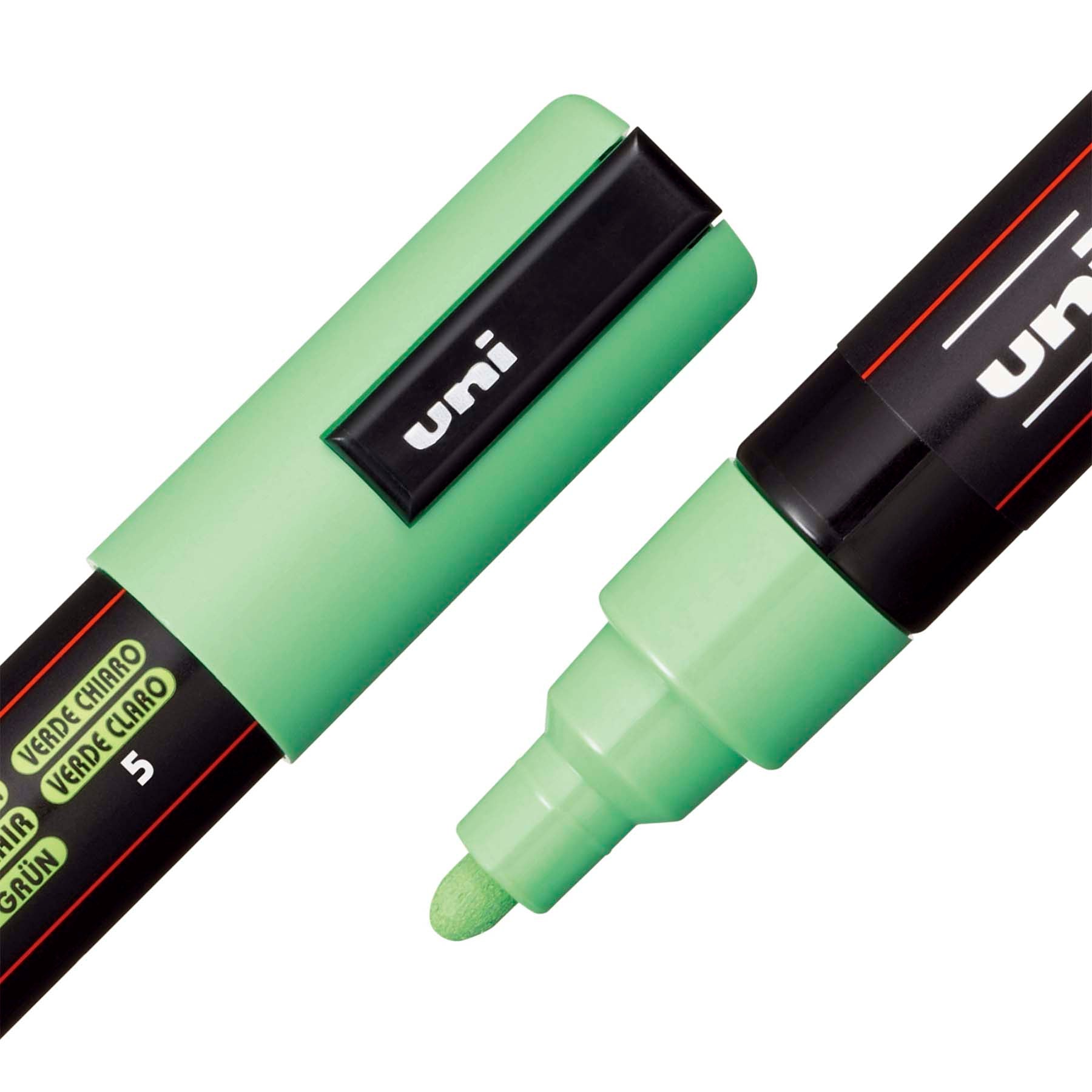 uni® POSCA PC-5M Water-Based Paint Markers, Reversible Medium Tip (1.8-2.5mm), Light Green