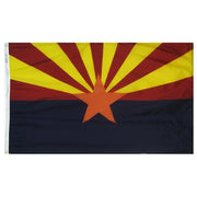 Arizona State Flag 4x6 ft. Nylon SolarGuard Nyl-Glo 100% Made in USA to Official State Design Specifications.