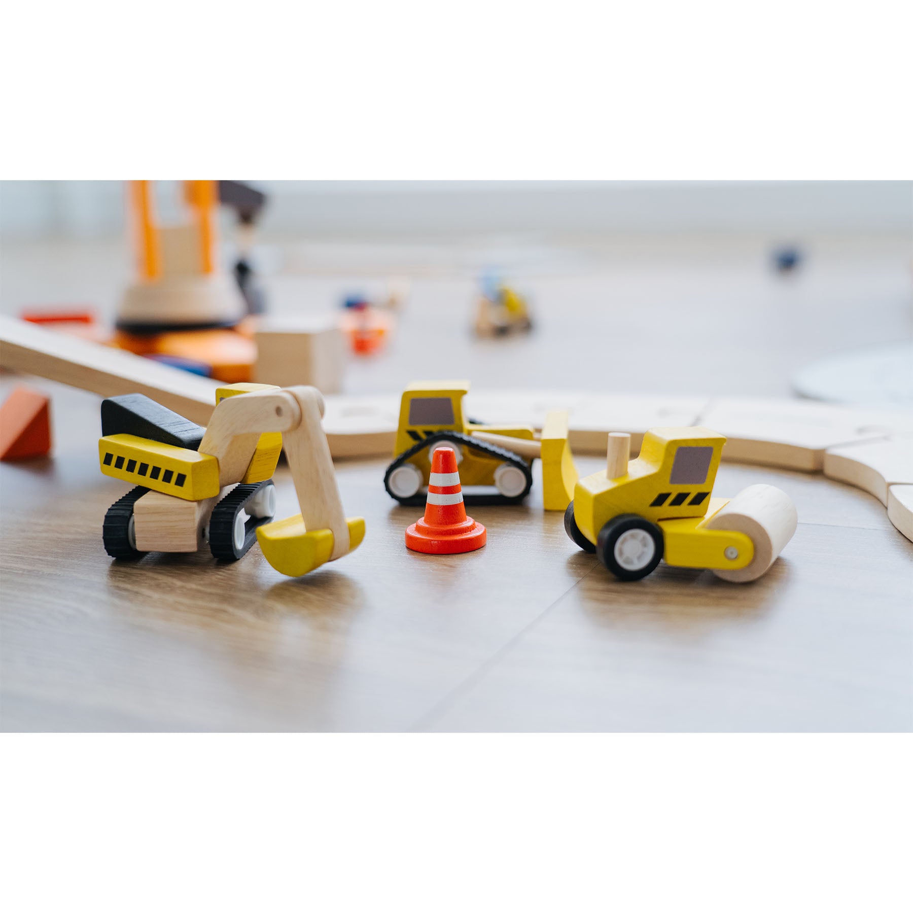 Wooden Road Construction Playset