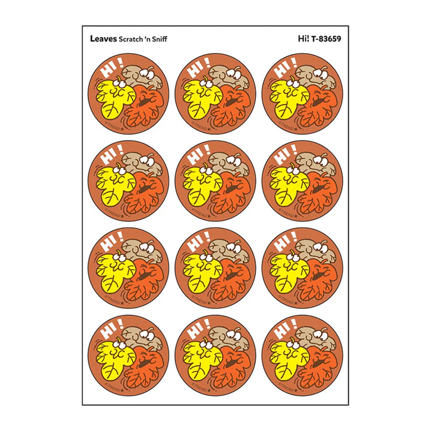 Hi!/ Leaves Scent Stickers, 24 Per Pack, 6 Packs