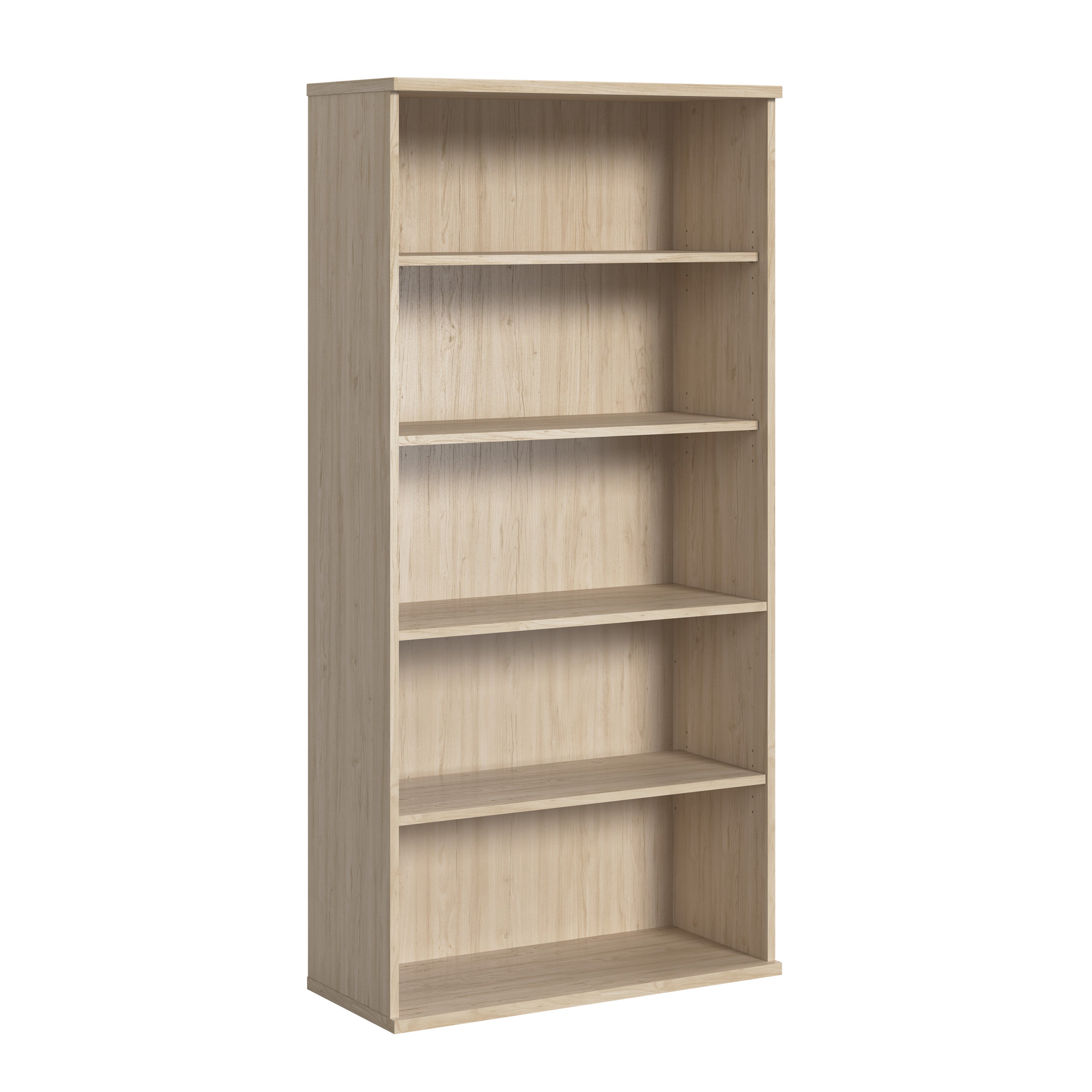 Bush Business Furniture Studio C Tall 5 Shelf Bookcase in Natural Elm - 35.81" Width x 72.9" Depth x 72.8" Height