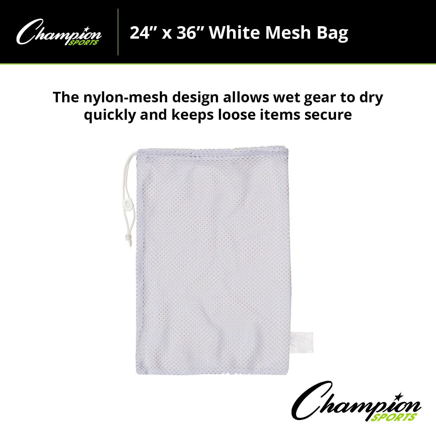 Equipment Bag, Mesh, 24" x 36", White