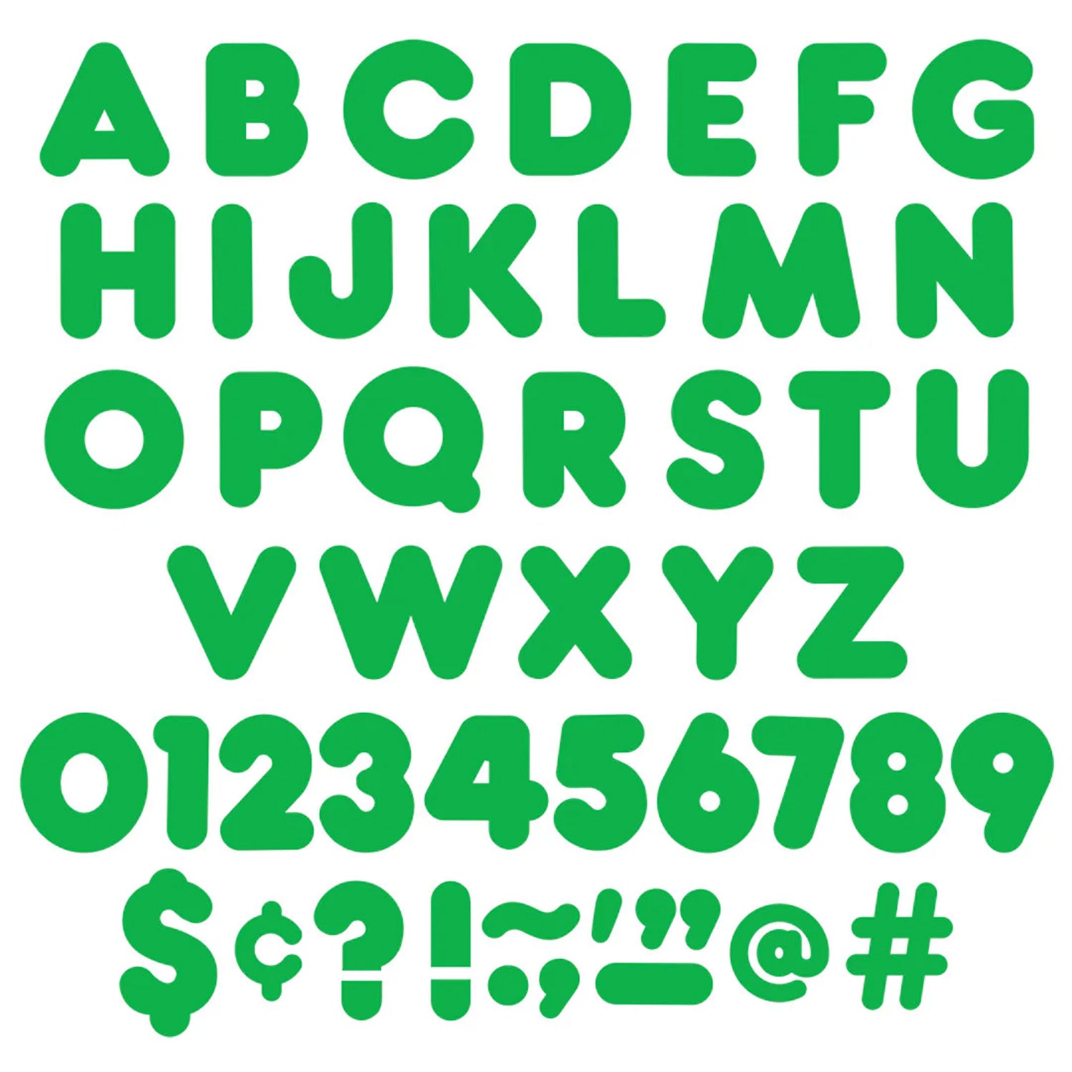 Green 4" Casual Uppercase Ready Letters®