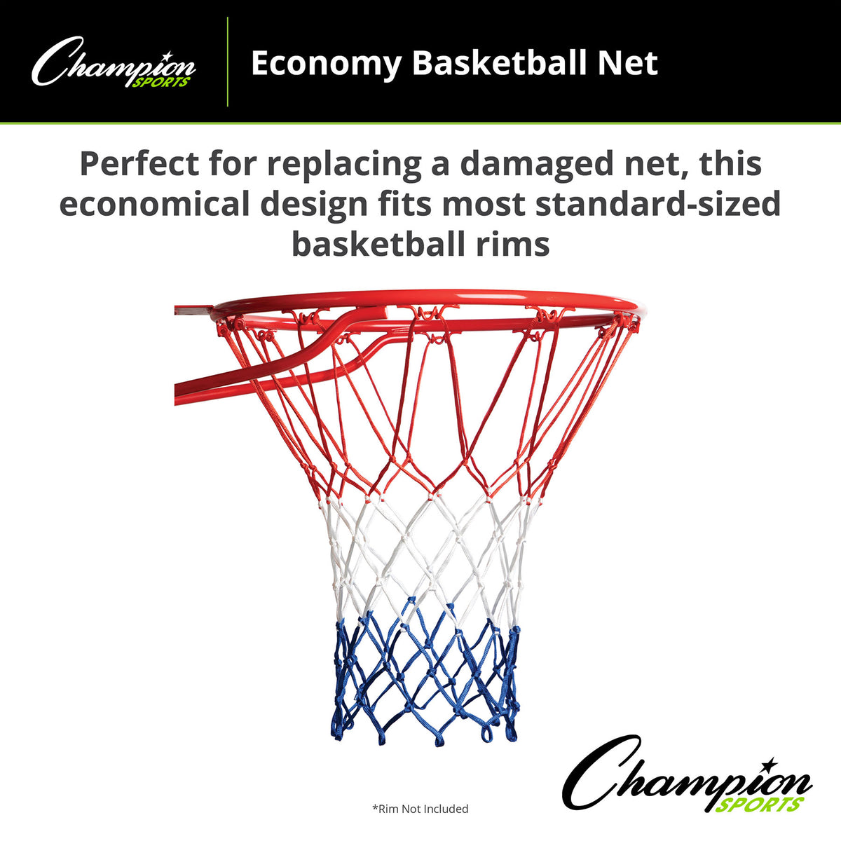 (2 EA) 4MM ECONOMY BASKETBALL NET