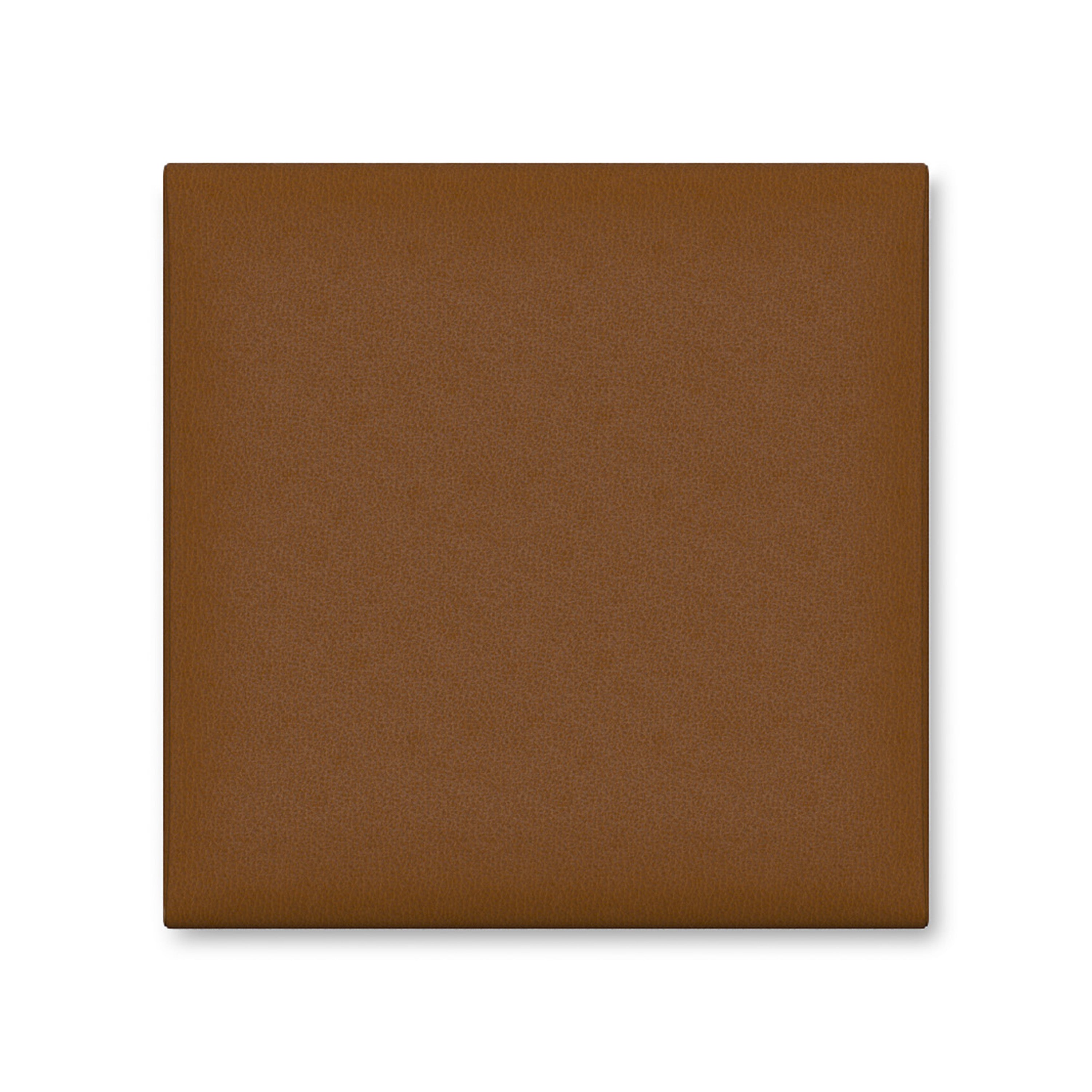 Jaxx Panelist Modern Padded Headboard- Wall Mounted Panel (22.5" x 22.5") - 1 Pack, Vegan Leather, Tiger Eye Brown