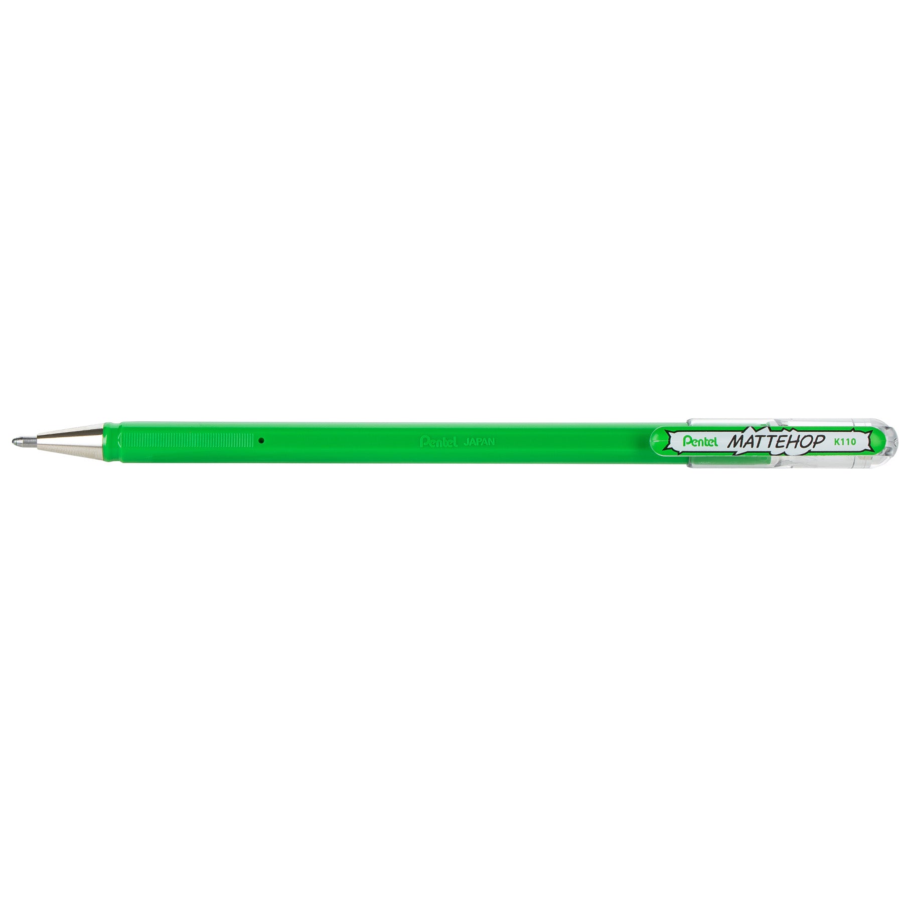 Hybrid MATTEHOP Gel Roller, 1.0mm, Matte Green Ink, Pack of 12