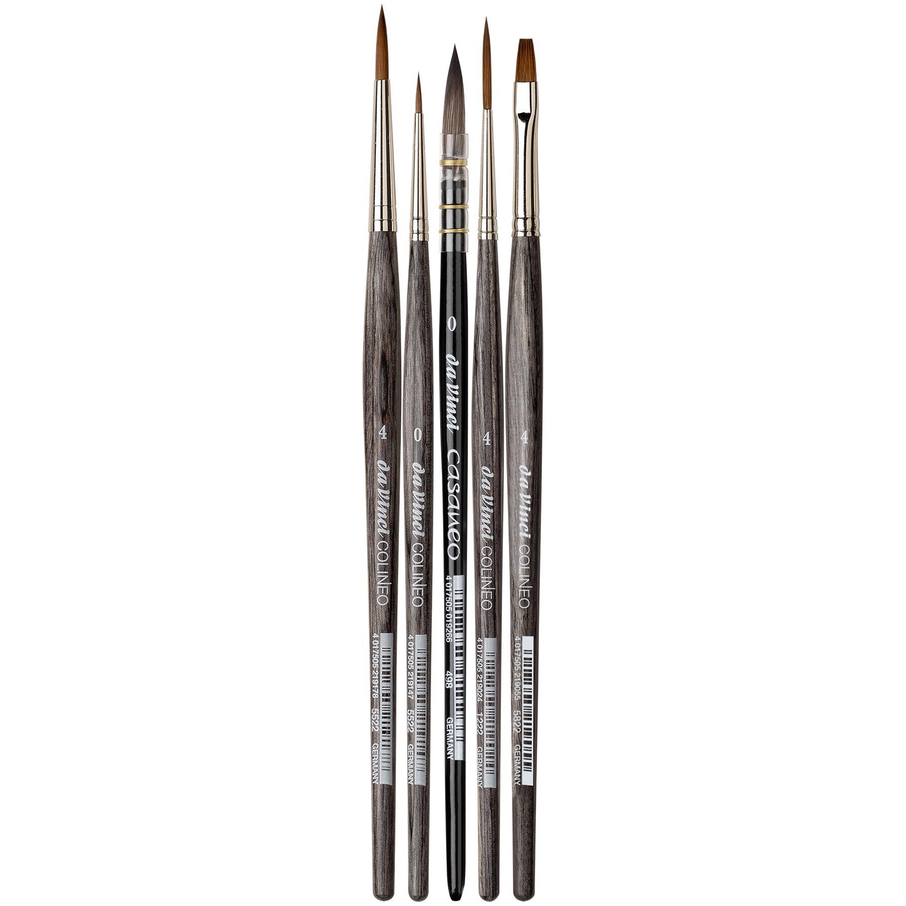 Artist Signature Collection by Frau Von Bommel, Boho Watercolor Brushes, Assorted, 5 Brush Set