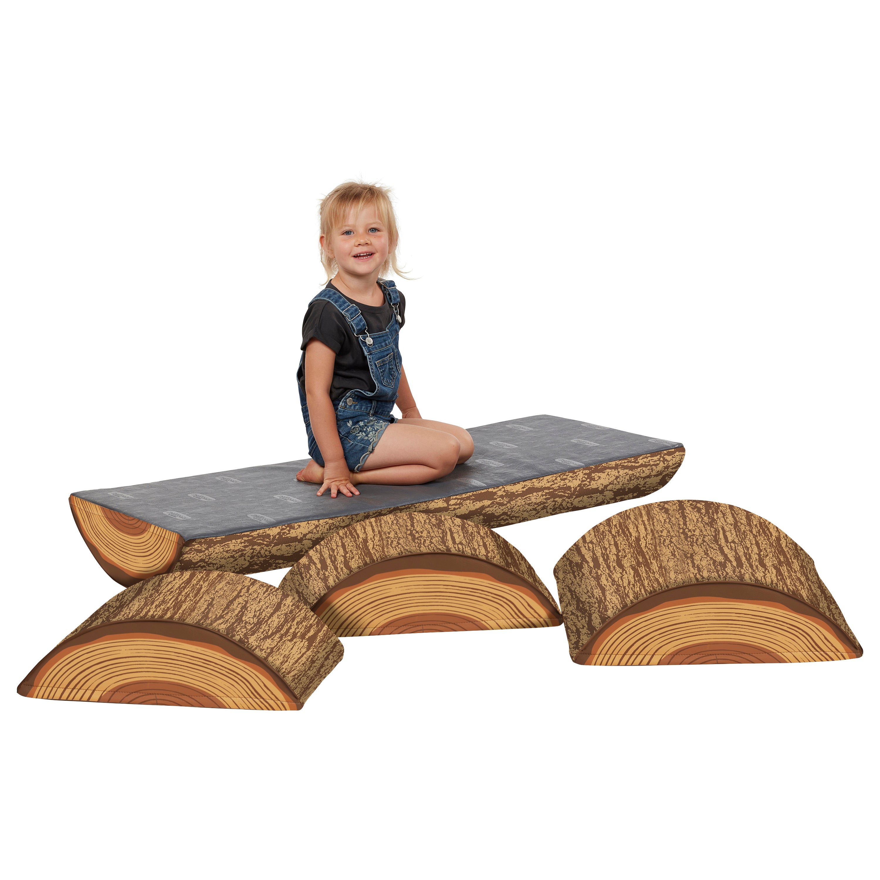 SoftZone Tree Log Climber Set 1 Long 1 Medium 2 Short 4-Piece