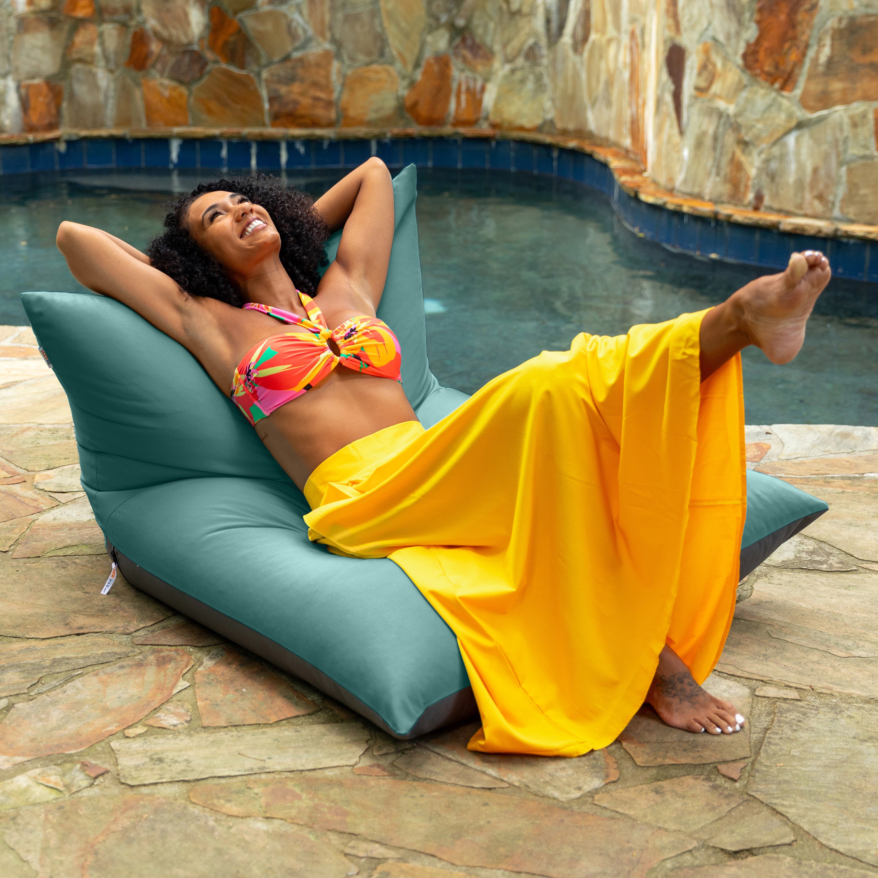 Jaxx Finster Outdoor Bean Bag Lounge Chair - Sunbrella Breeze