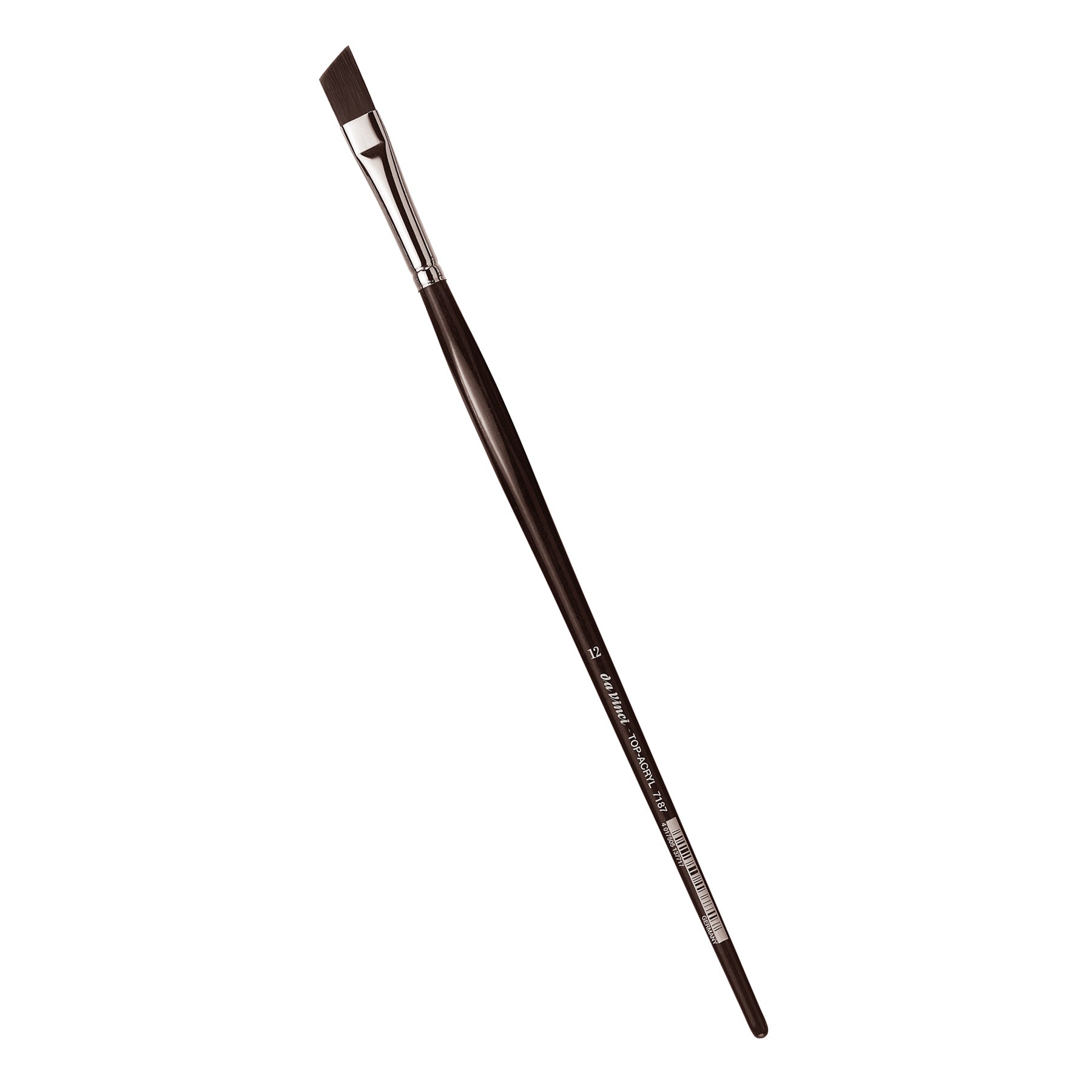 TOP-ACRYL Red-Brown Brush, Synthetic, Acrylic & Oil, Slant, Series 7187, Size 12