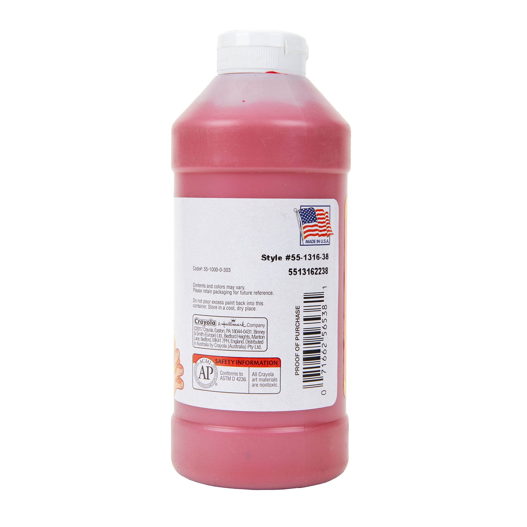 Washable Finger Paint, Red, 16 oz