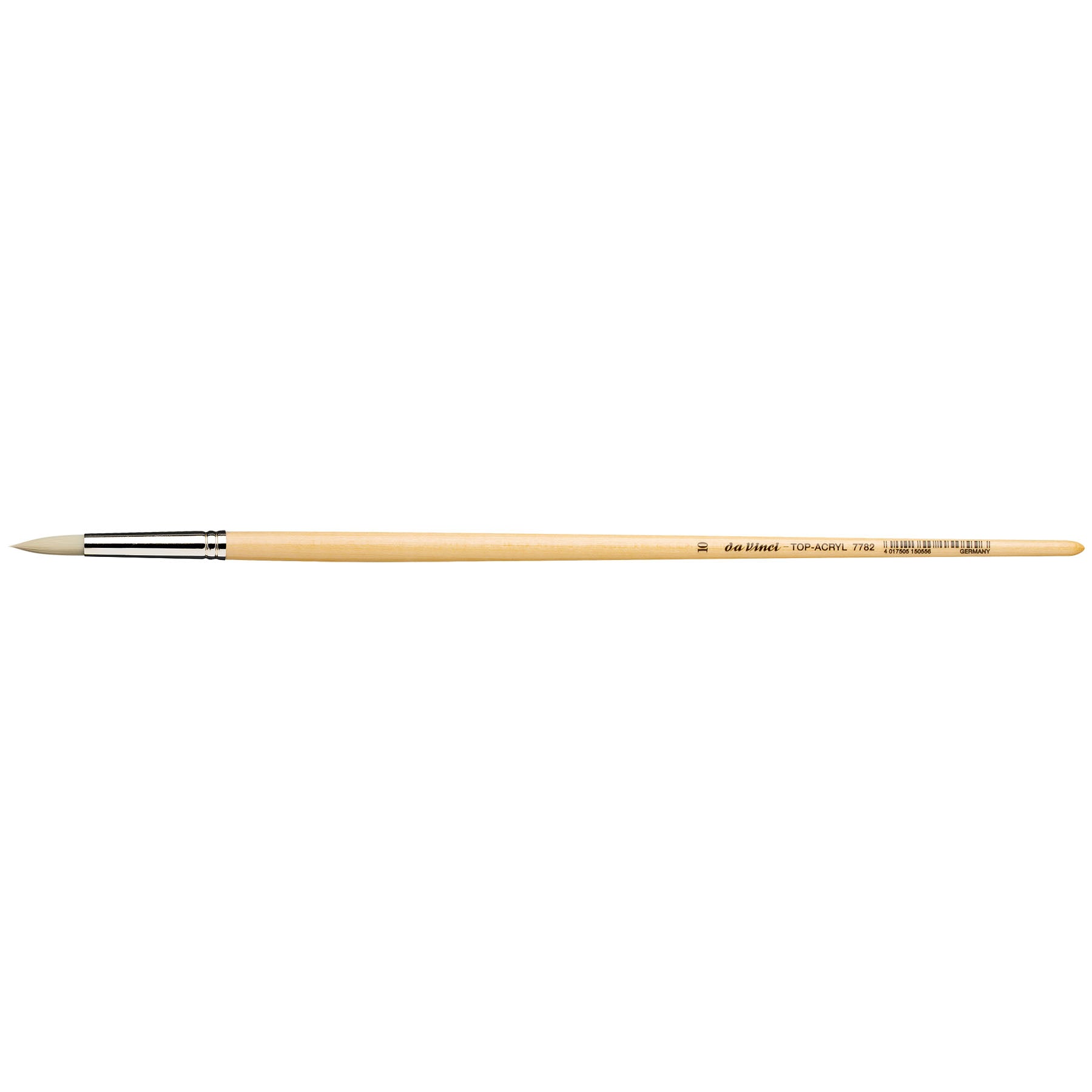 TOP-ACRYL White Brush, Synthetic, Acrylic & Oil, Round, Series 7782, Size 10