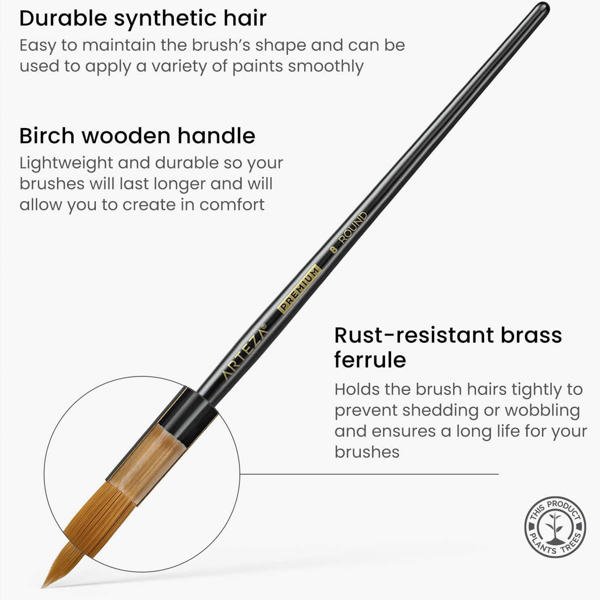 ACRYLIC & OIL PAINT BRUSH SET 12PC