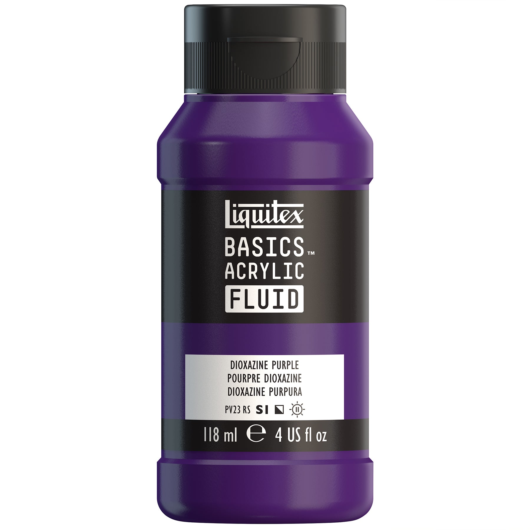 LQ BASICS Acrylic Fluid 118ml Bottle -  Dioxazine Purple