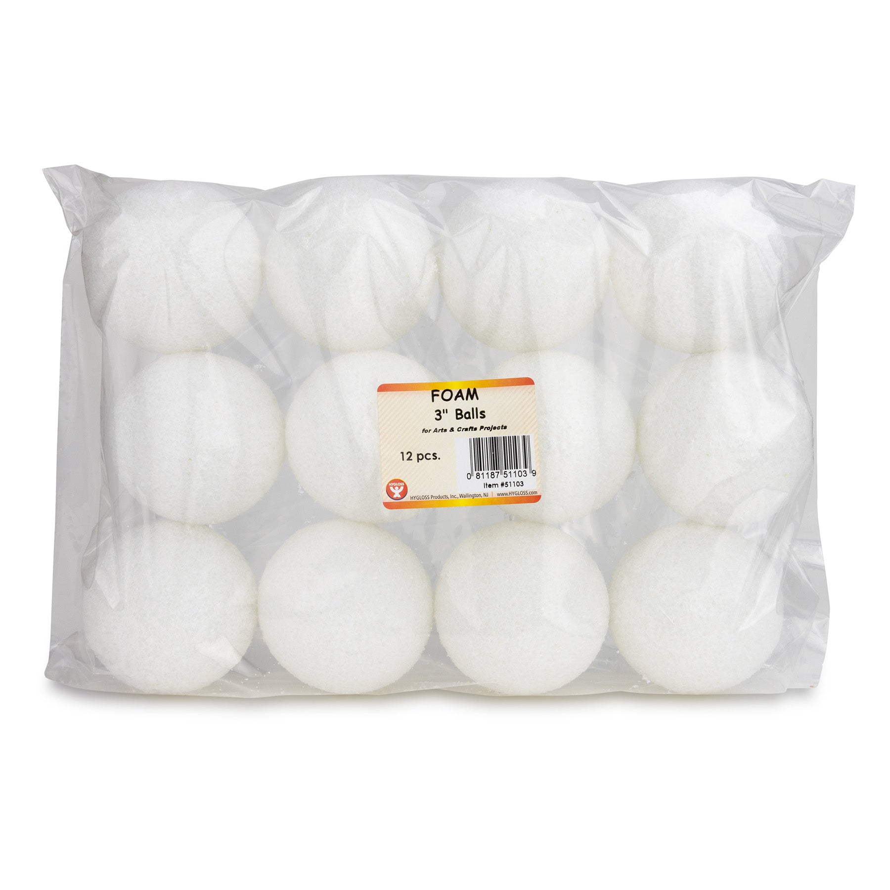 Hygloss Foam Pack - 12 of 3" Balls