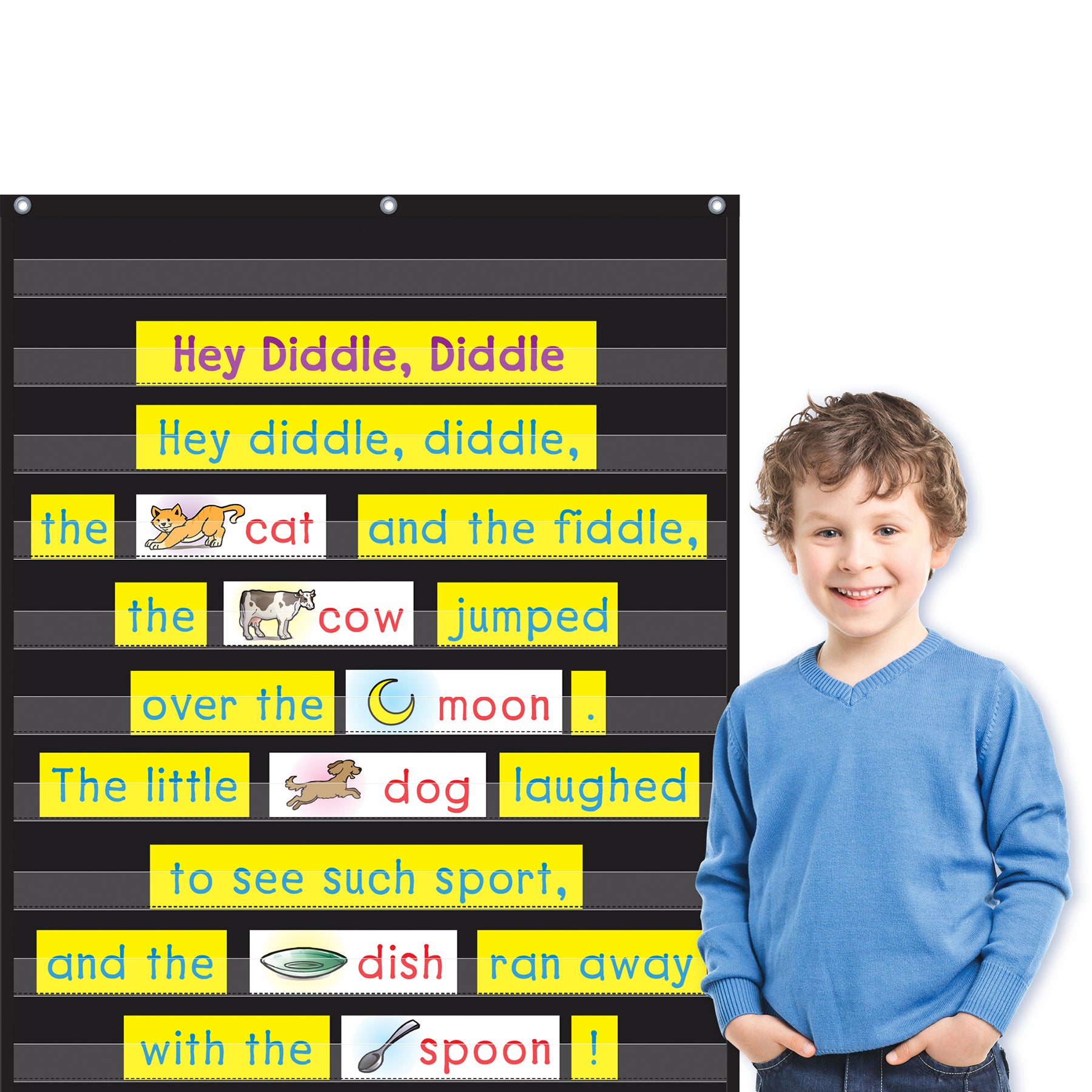Black 10 Pocket Chart (34" x 44")