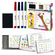 Dry-Erase Learning Board, 4 Markers, 10 Activity Sheets - Math Series
