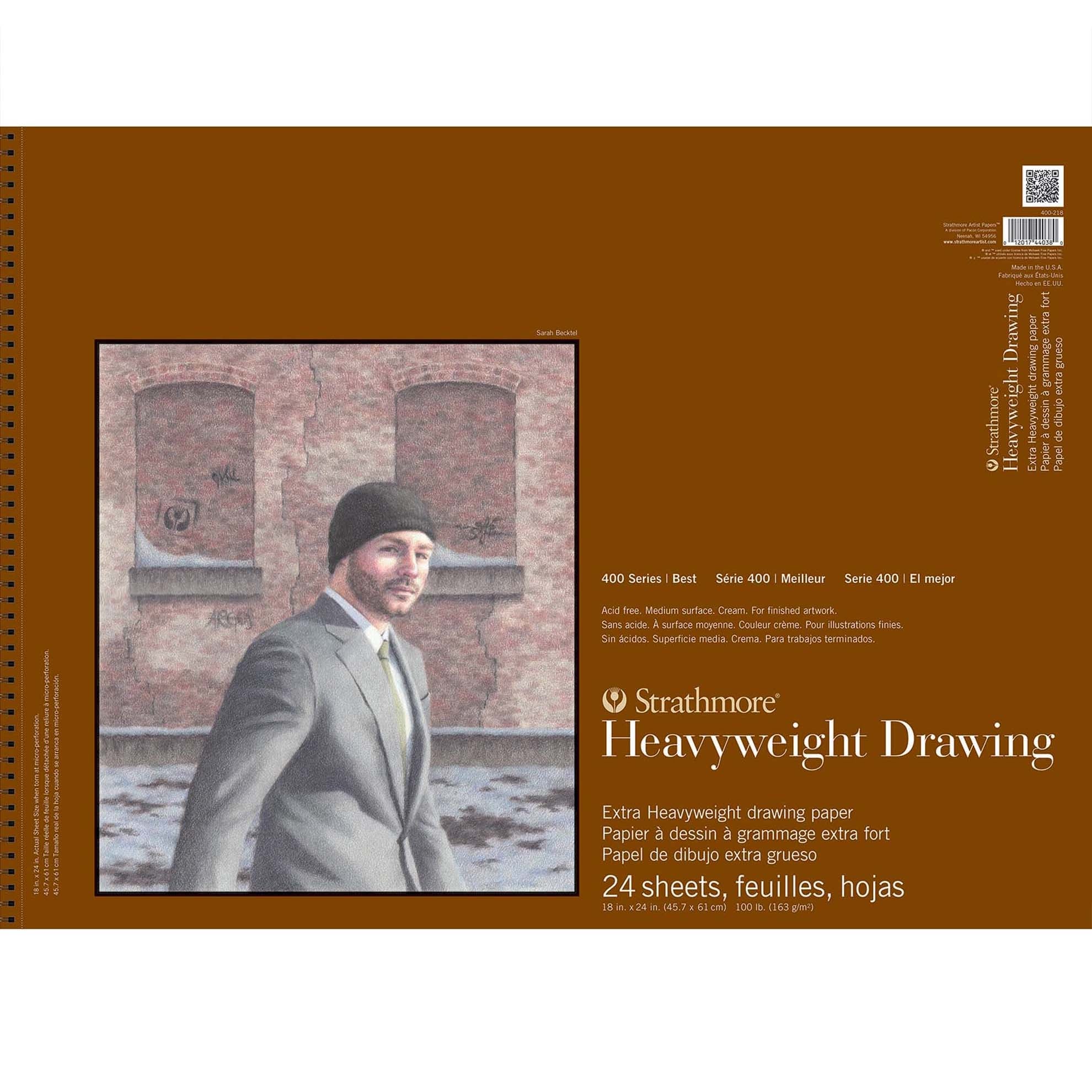 400 Series Drawing Paper Pad, Top Wire Binding, 24 Sheet, 18x24 inch, 1 Count