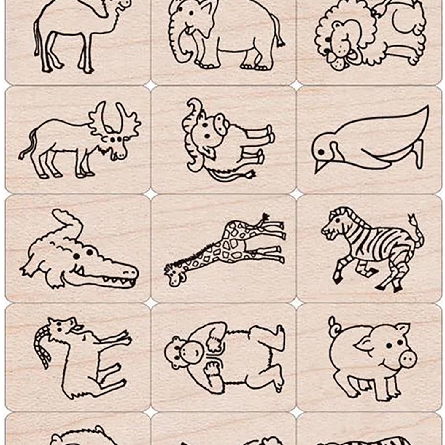 Ink 'n' Stamp Fun Animals Stamps, Set of 18