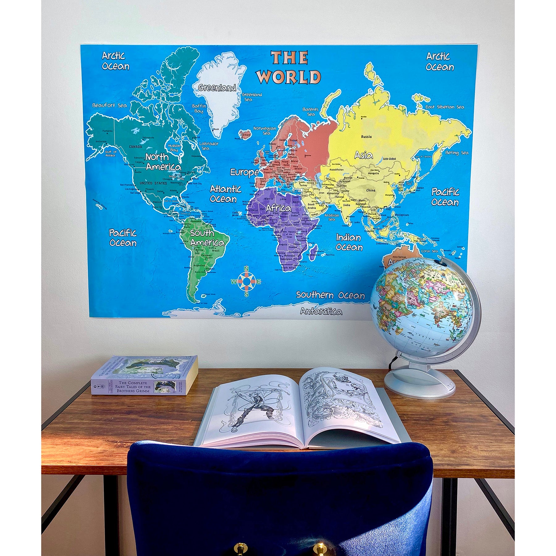 Young Explorer World Map, 42" x 30"