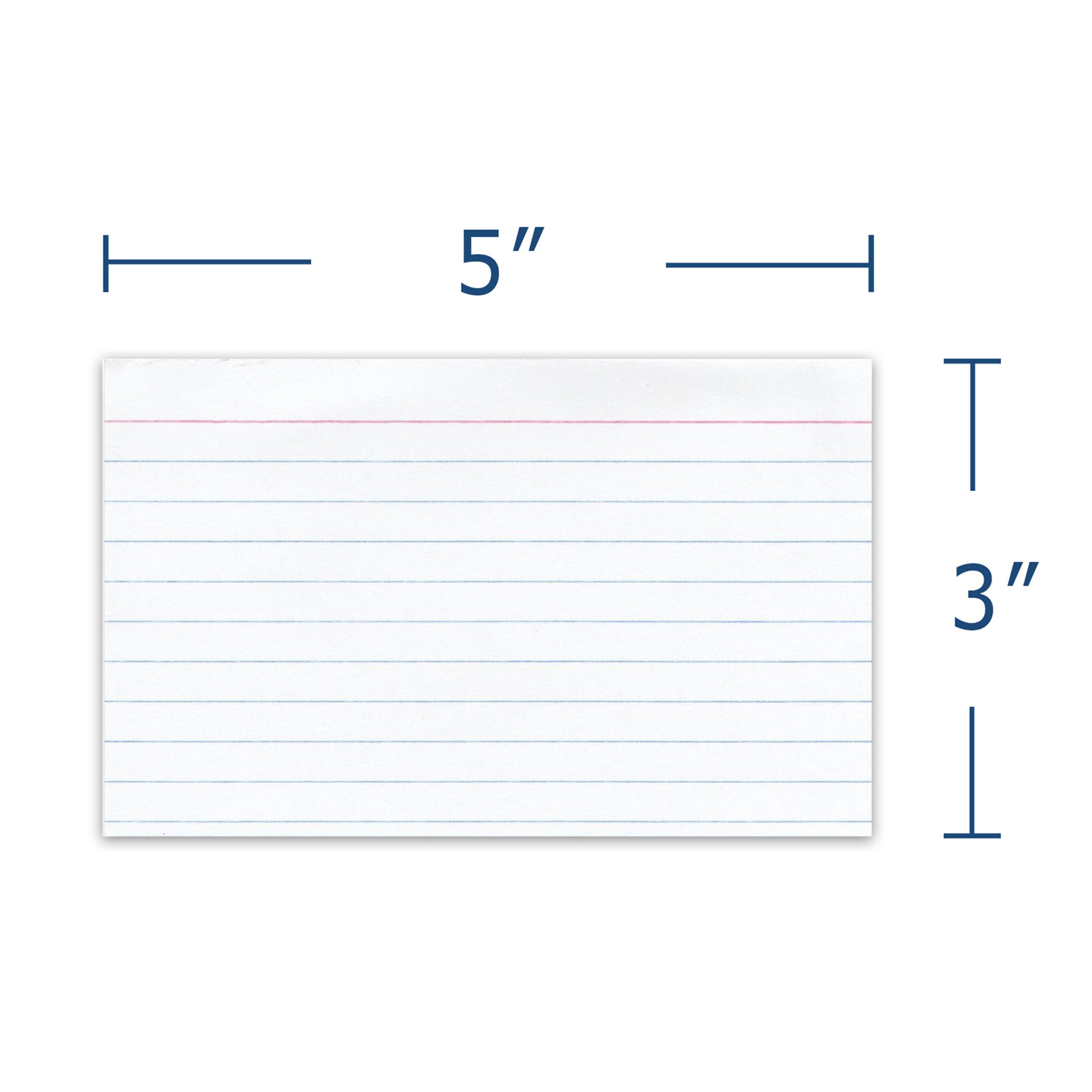 Trayed Index Cards, 3" x 5",White, Pack of 240
