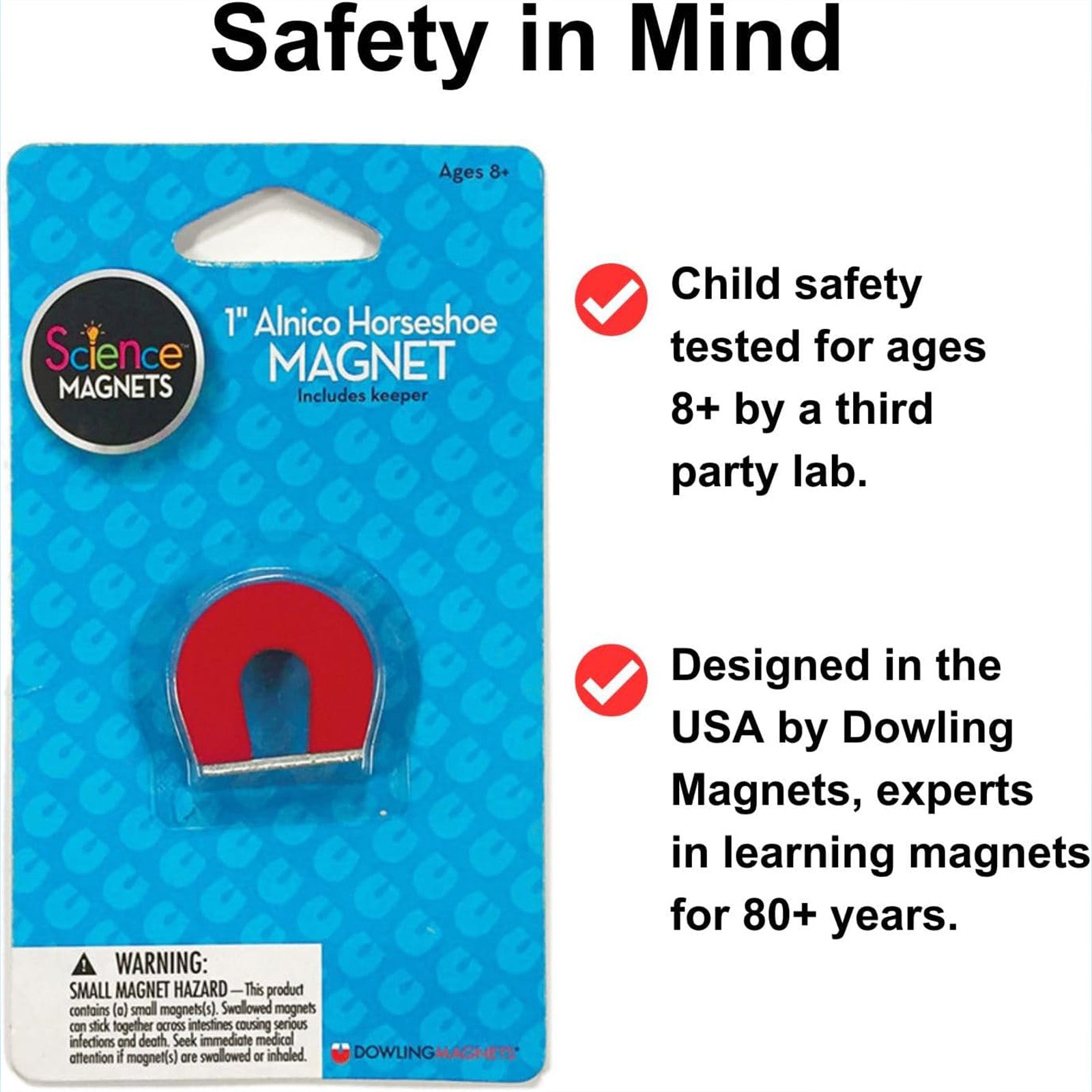 Alnico 1" Horseshoe Magnet