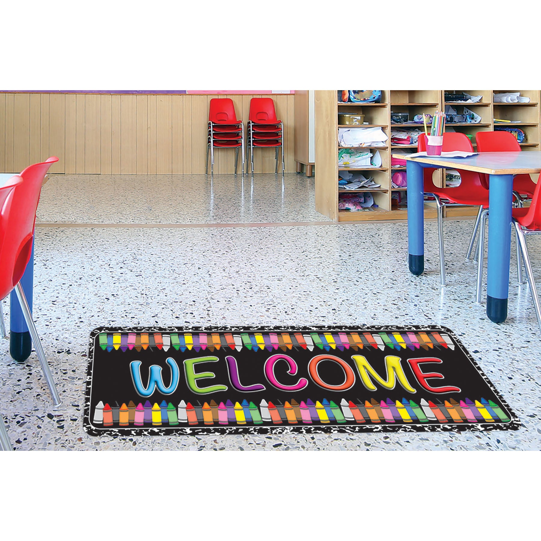 The Original Fun Mat™, Mat Runner, 15.5" x 47", Welcome Crayons